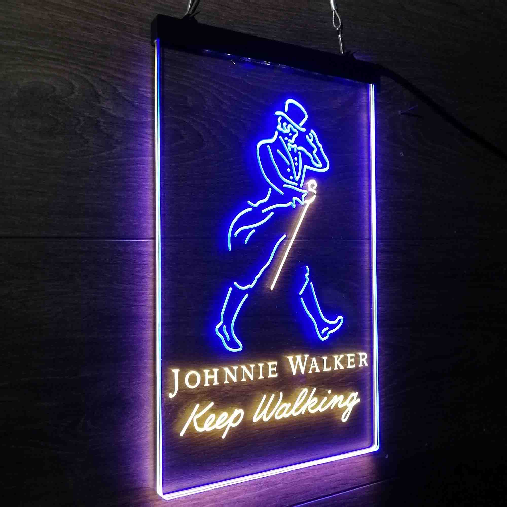 Jonnie Walker Man Cave Keep Walking Neon-Like LED Sign