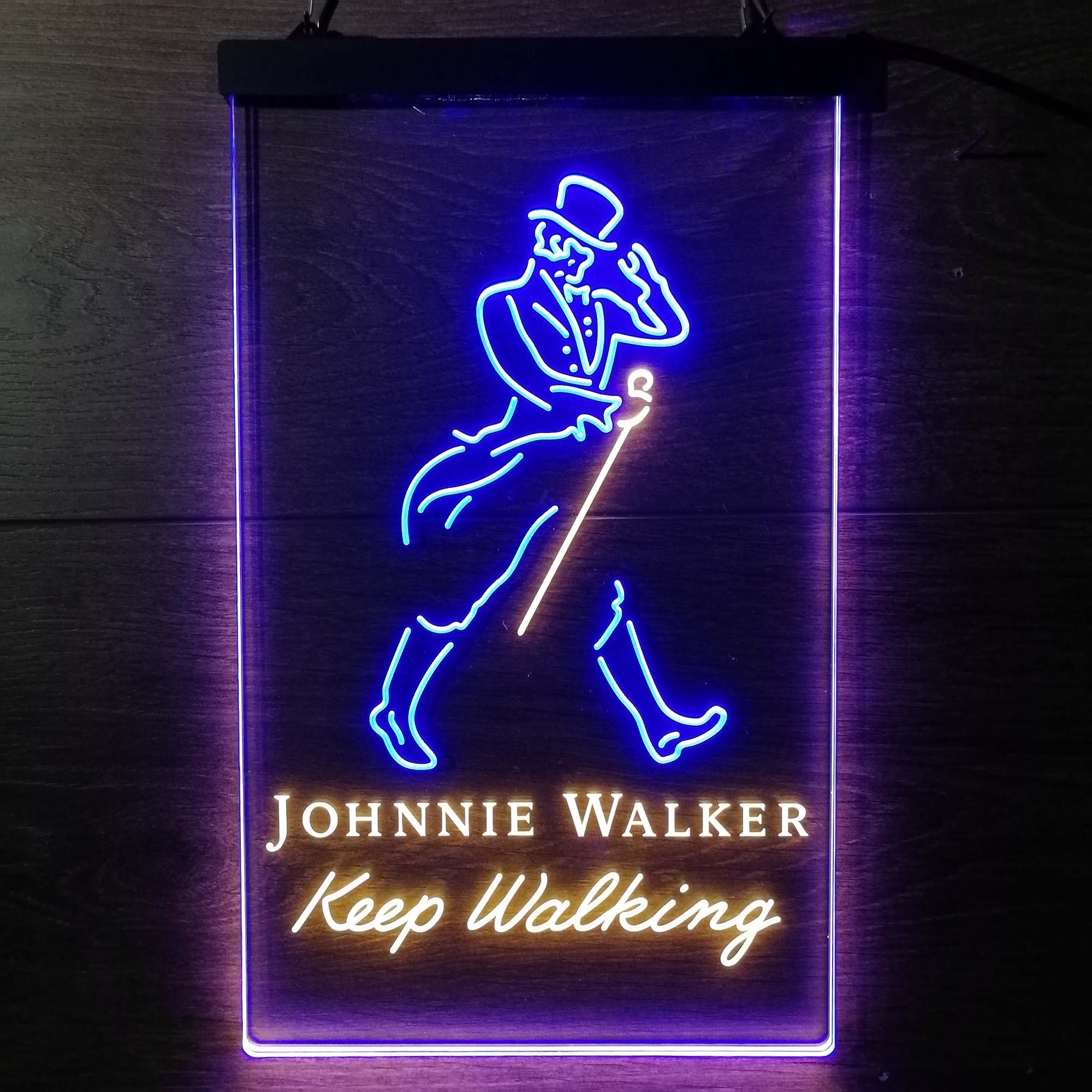 Jonnie Walker Man Cave Keep Walking Neon-Like LED Sign