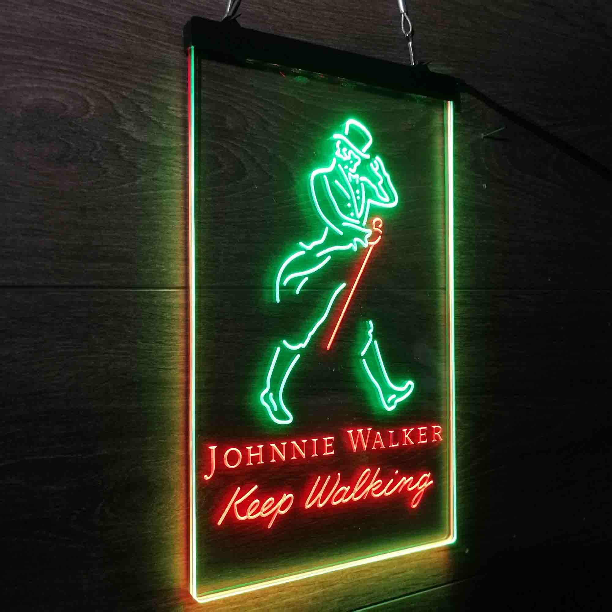 Jonnie Walker Man Cave Keep Walking Neon-Like LED Sign