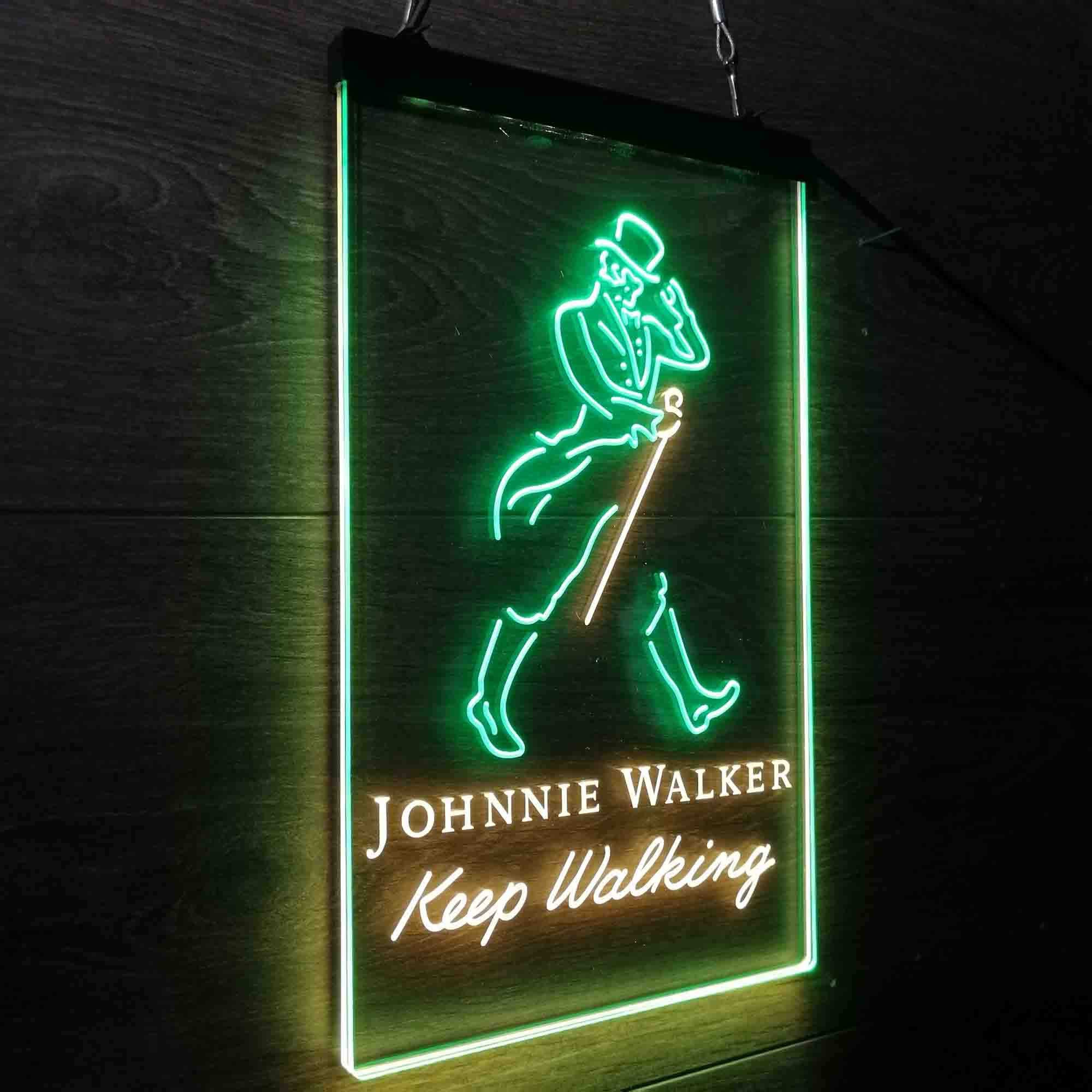Jonnie Walker Man Cave Keep Walking Neon-Like LED Sign
