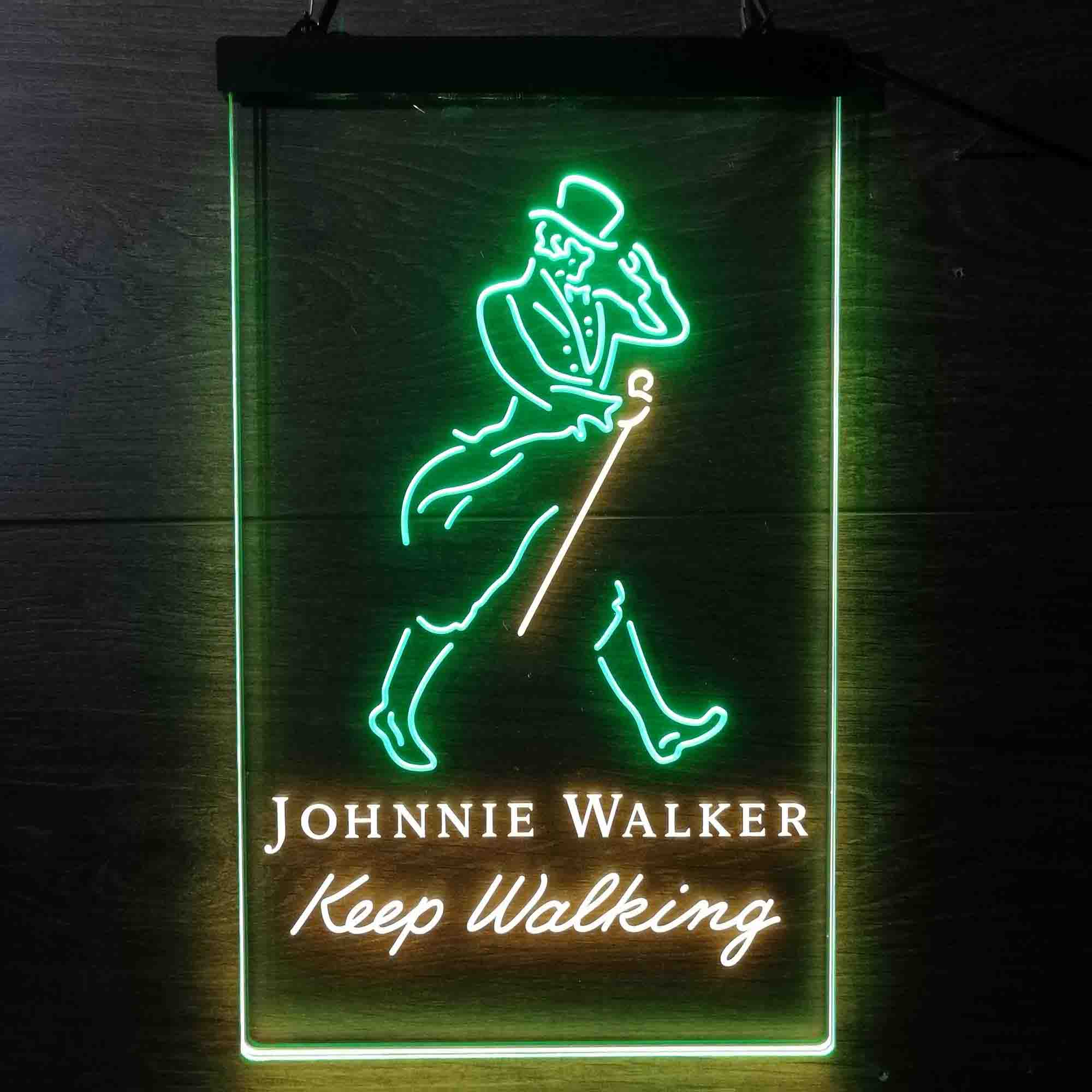 Jonnie Walker Man Cave Keep Walking Neon-Like LED Sign