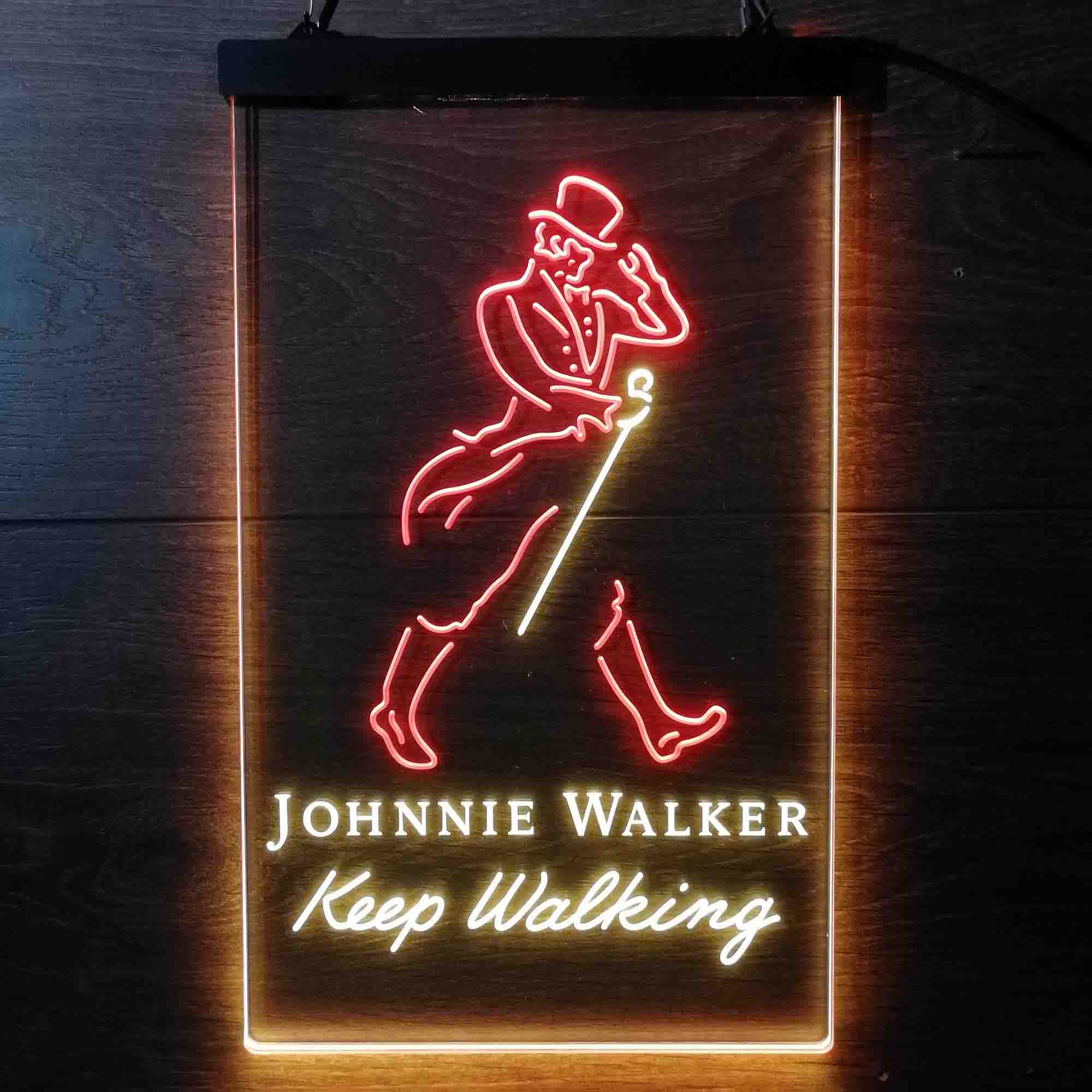 Jonnie Walker Man Cave Keep Walking Neon-Like LED Sign