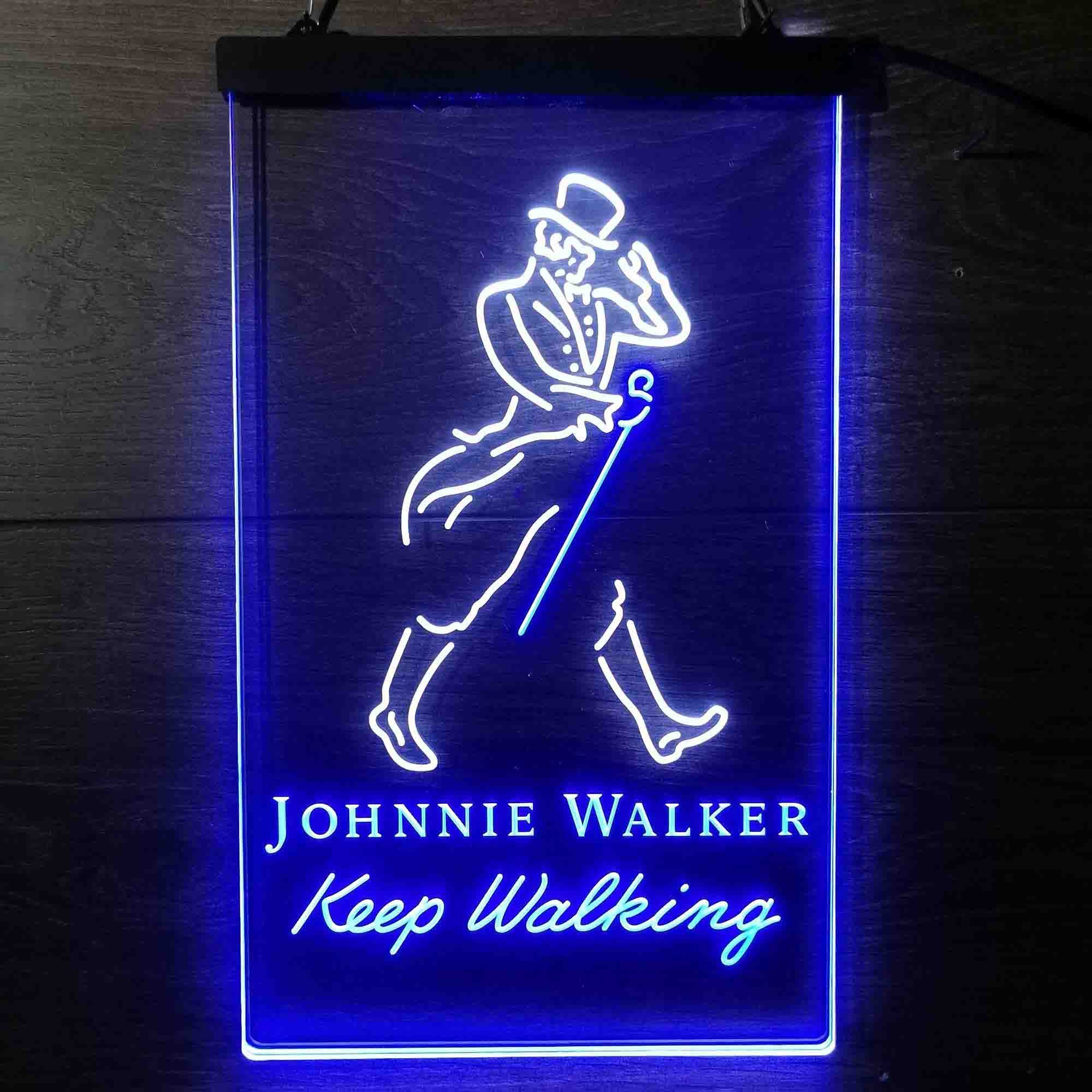 Jonnie Walker Man Cave Keep Walking Neon-Like LED Sign