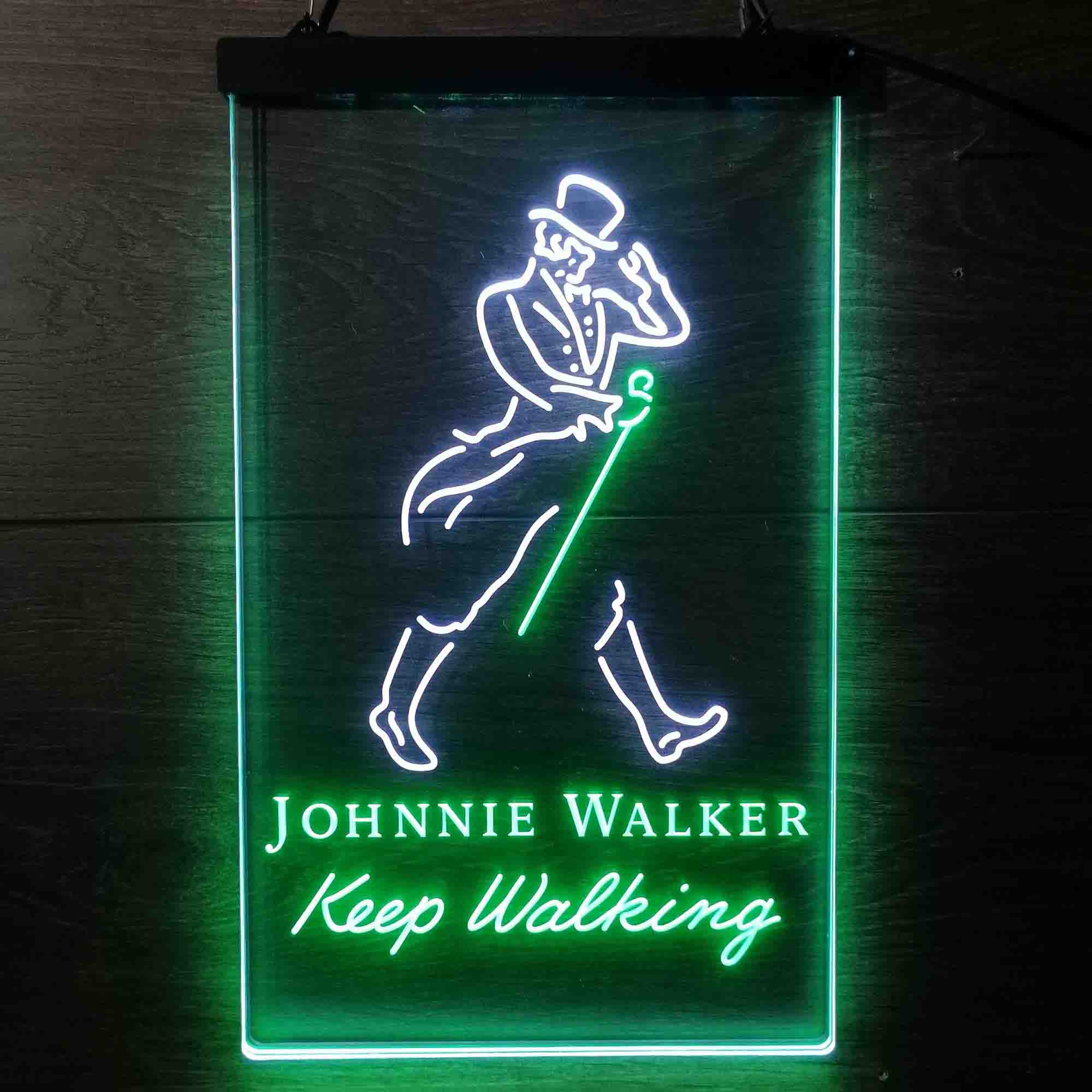 Jonnie Walker Man Cave Keep Walking Neon-Like LED Sign