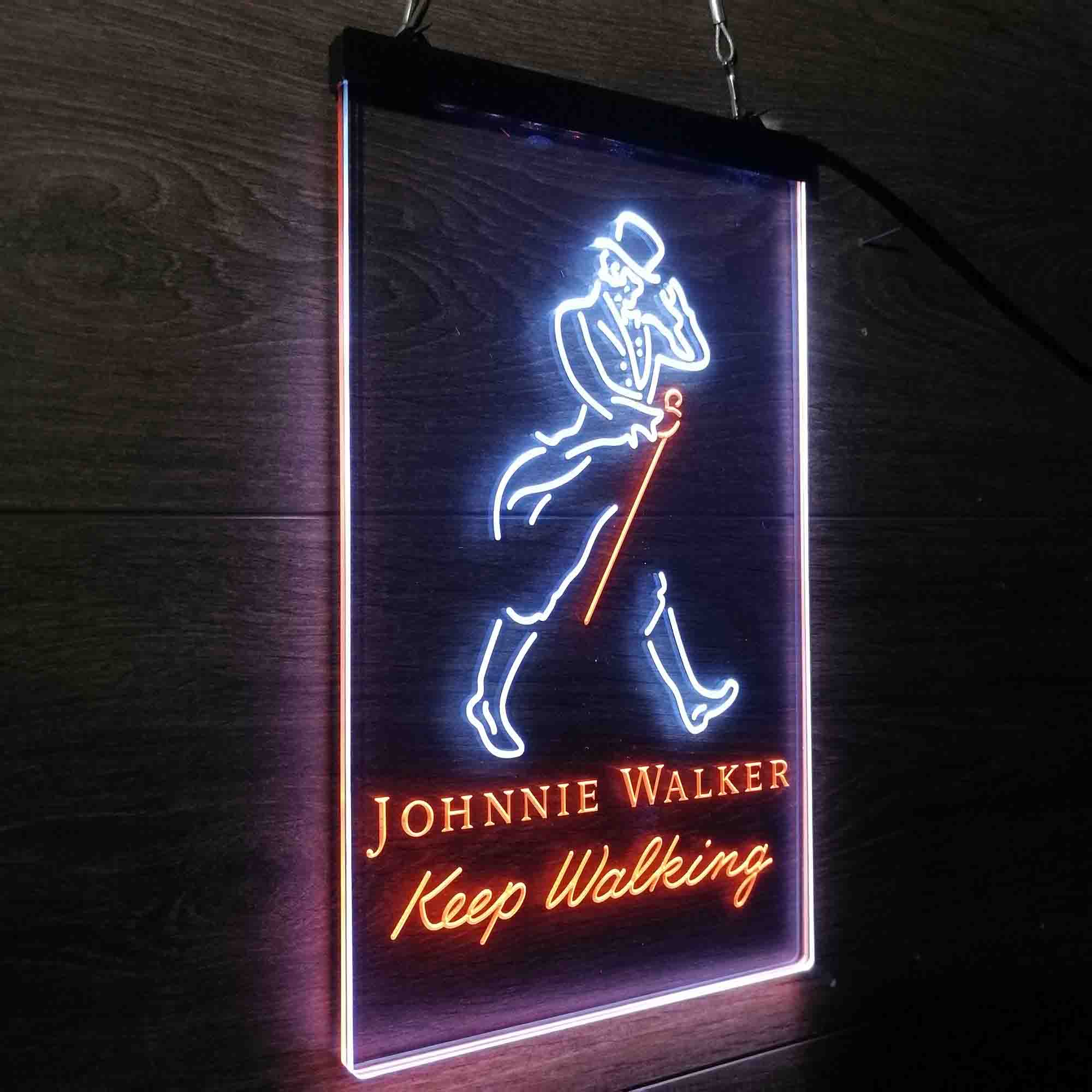 Jonnie Walker Man Cave Keep Walking Neon-Like LED Sign