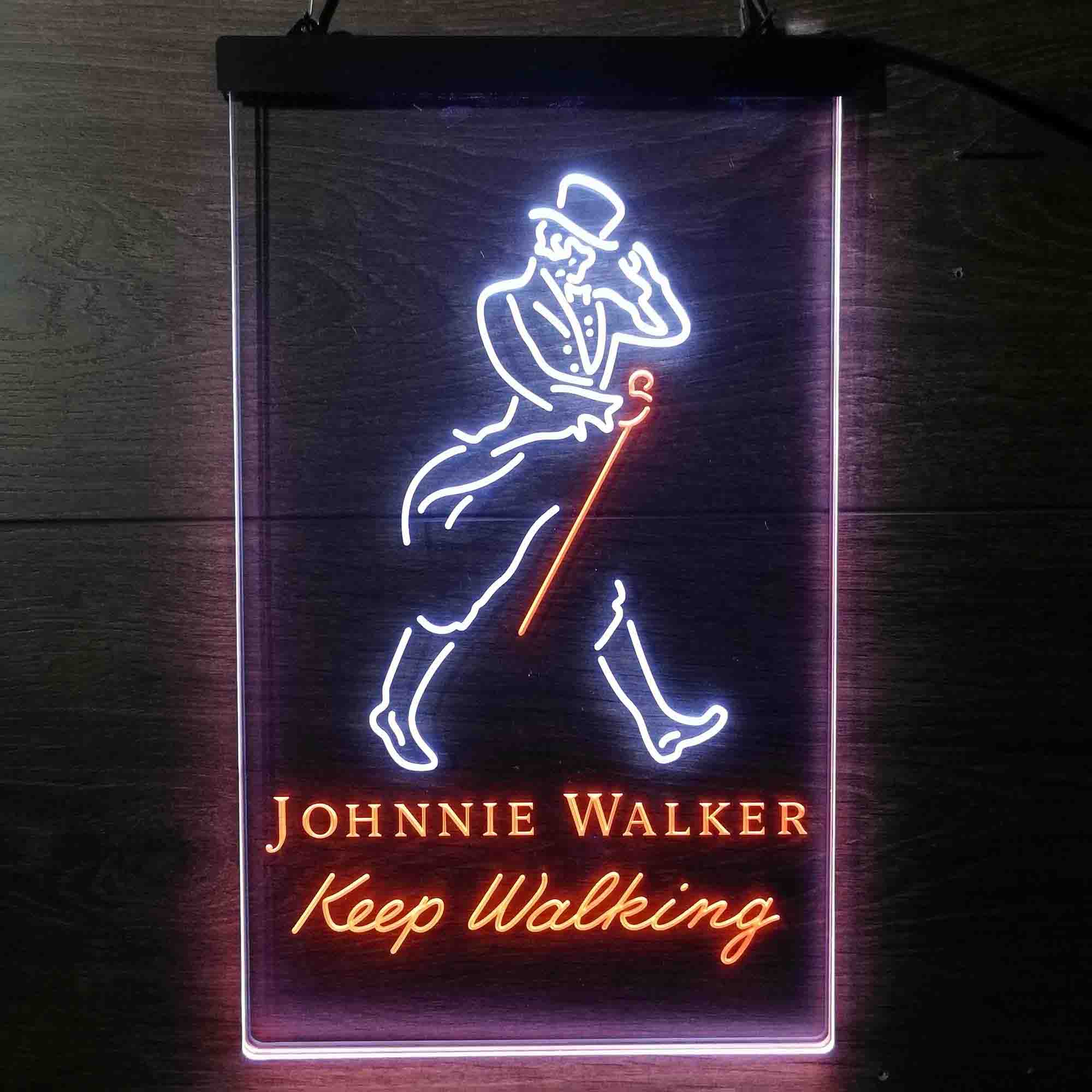 Jonnie Walker Man Cave Keep Walking Neon-Like LED Sign