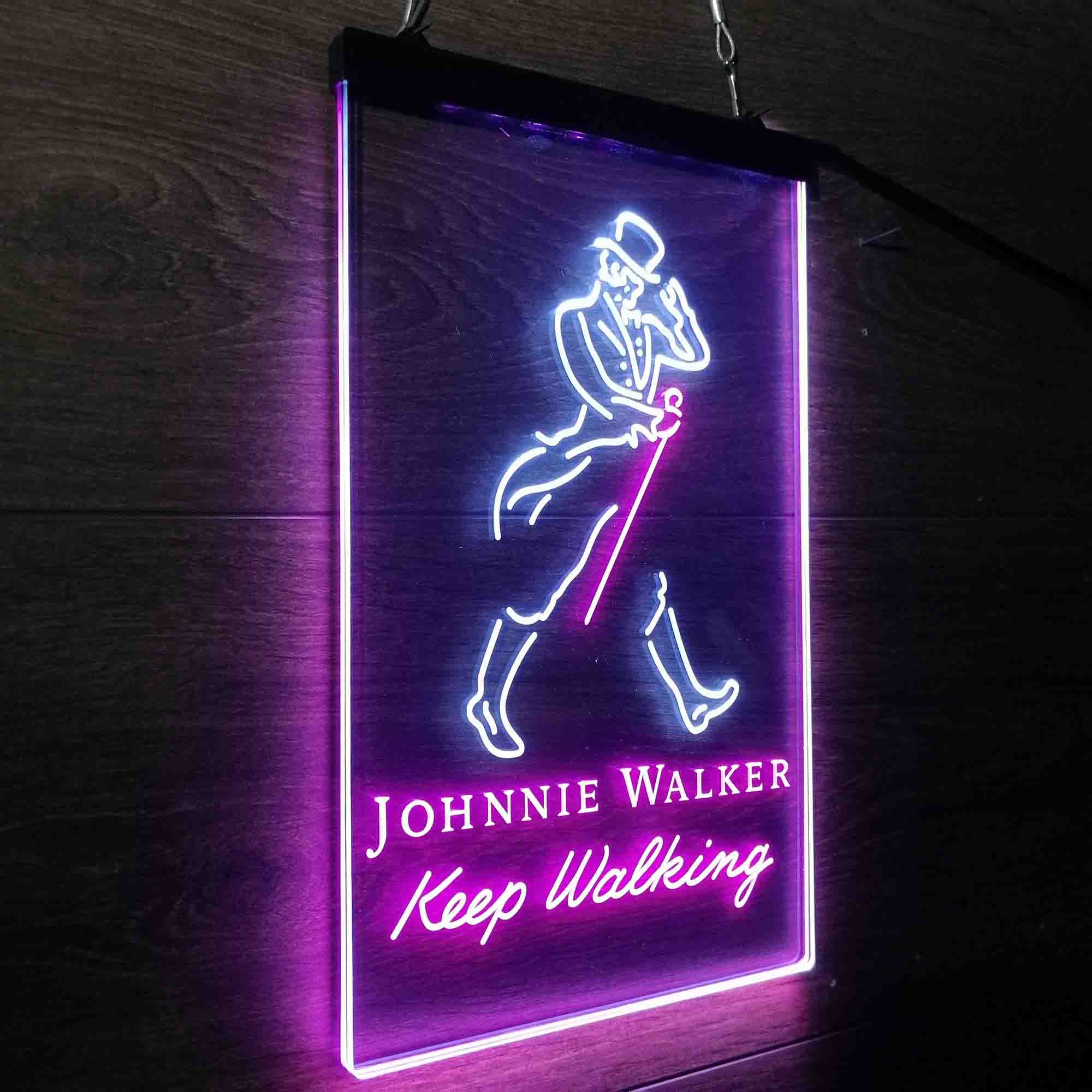 Jonnie Walker Man Cave Keep Walking Neon-Like LED Sign