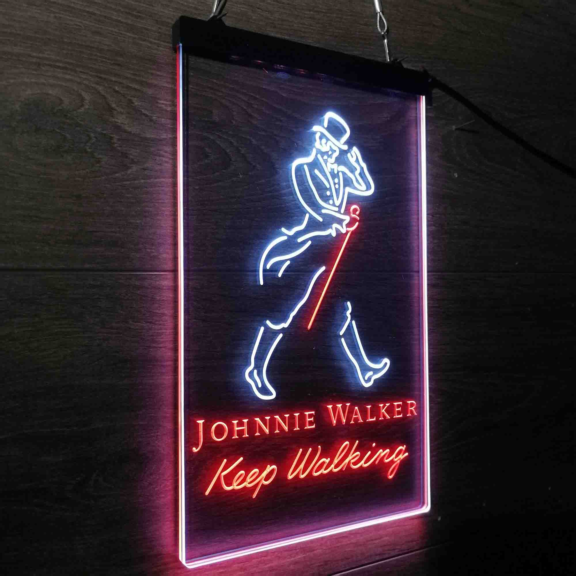 Jonnie Walker Man Cave Keep Walking Neon-Like LED Sign