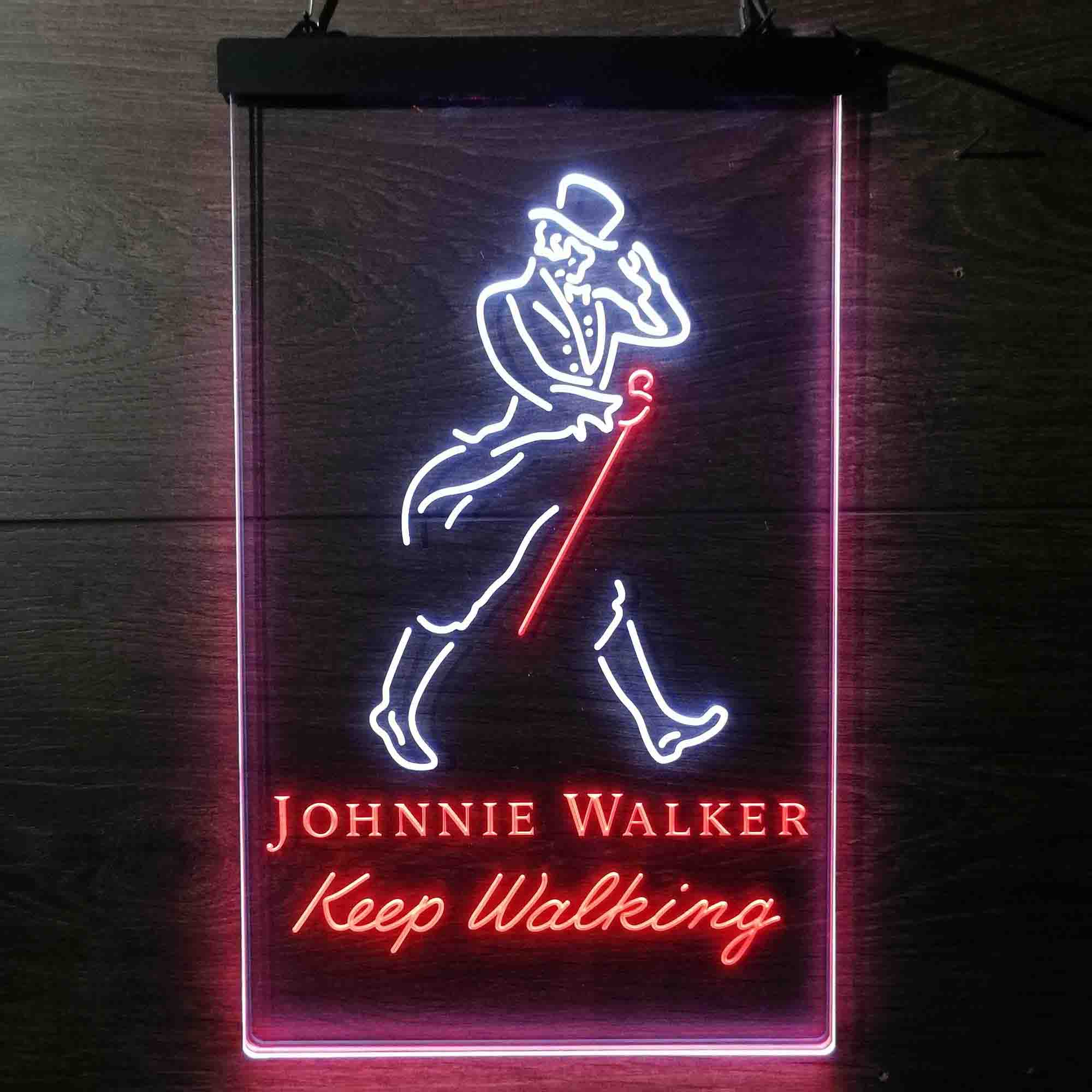 Jonnie Walker Man Cave Keep Walking Neon-Like LED Sign