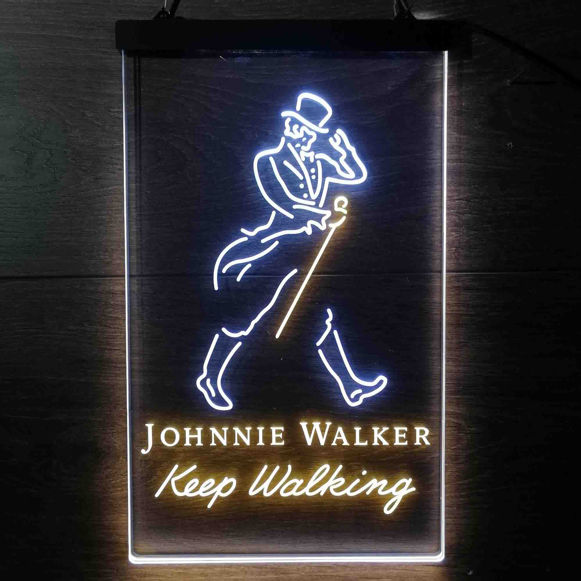 Jonnie Walker Man Cave Keep Walking Neon-Like LED Sign