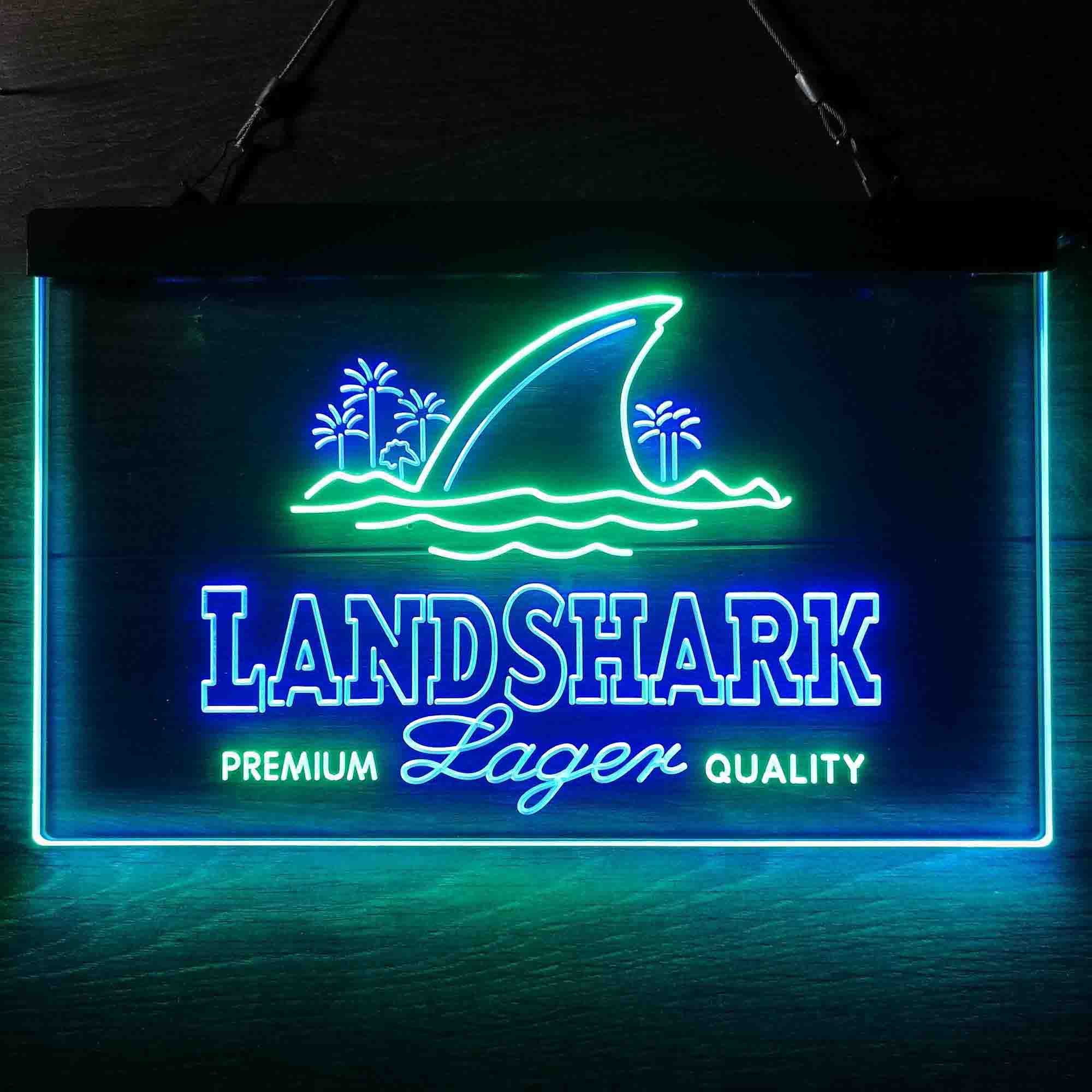 Landshark Lager Premium Quality Dual Color LED Neon Sign ProLedSign
