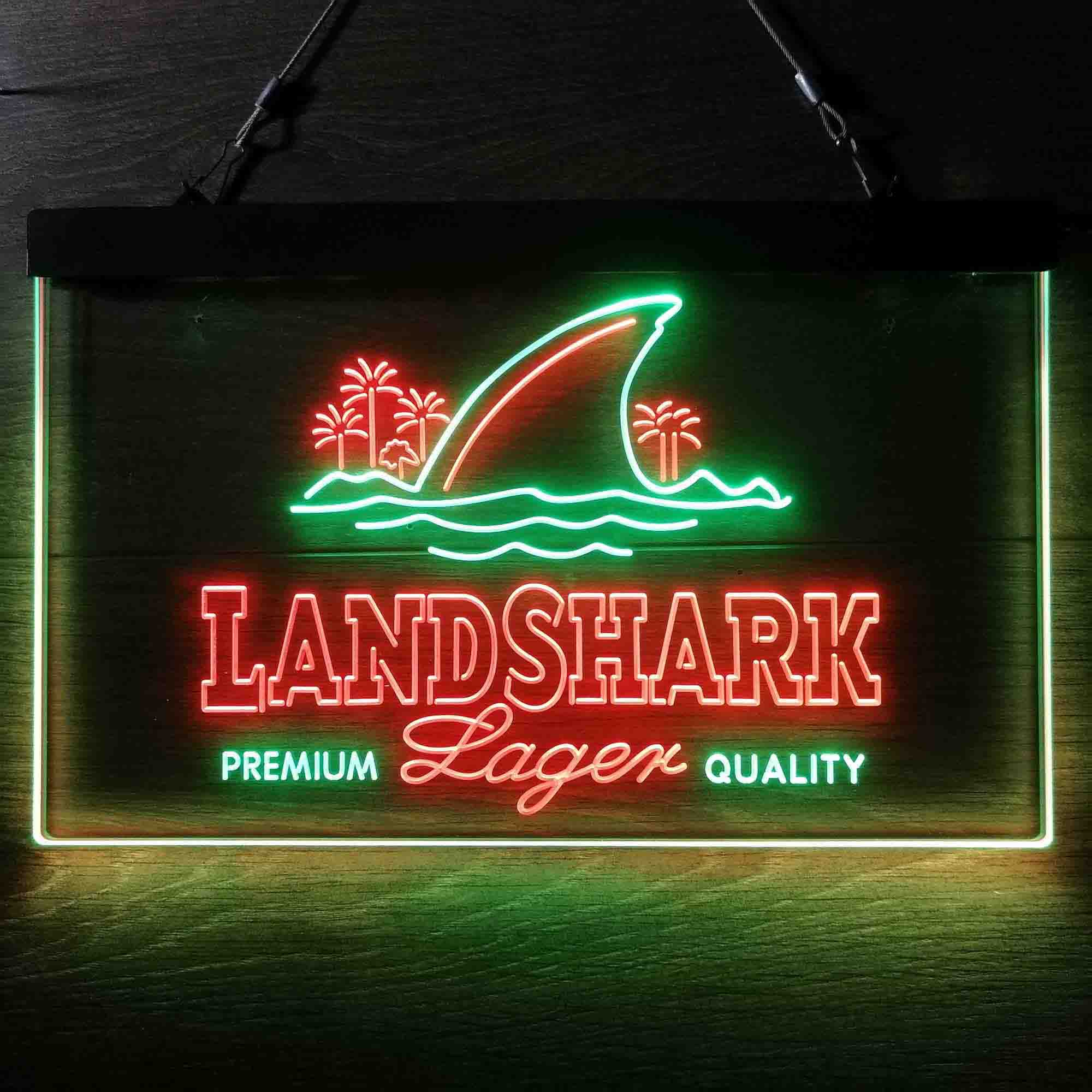 Landshark Lager Premium Quality Dual Color LED Neon Sign ProLedSign