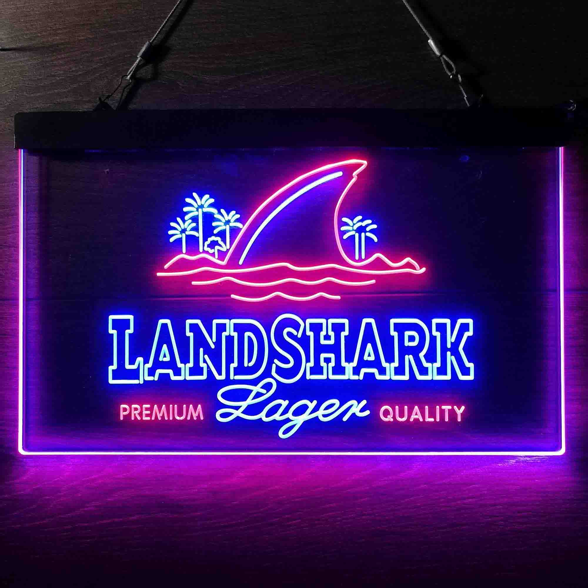 Landshark Lager Premium Quality Dual Color LED Neon Sign ProLedSign