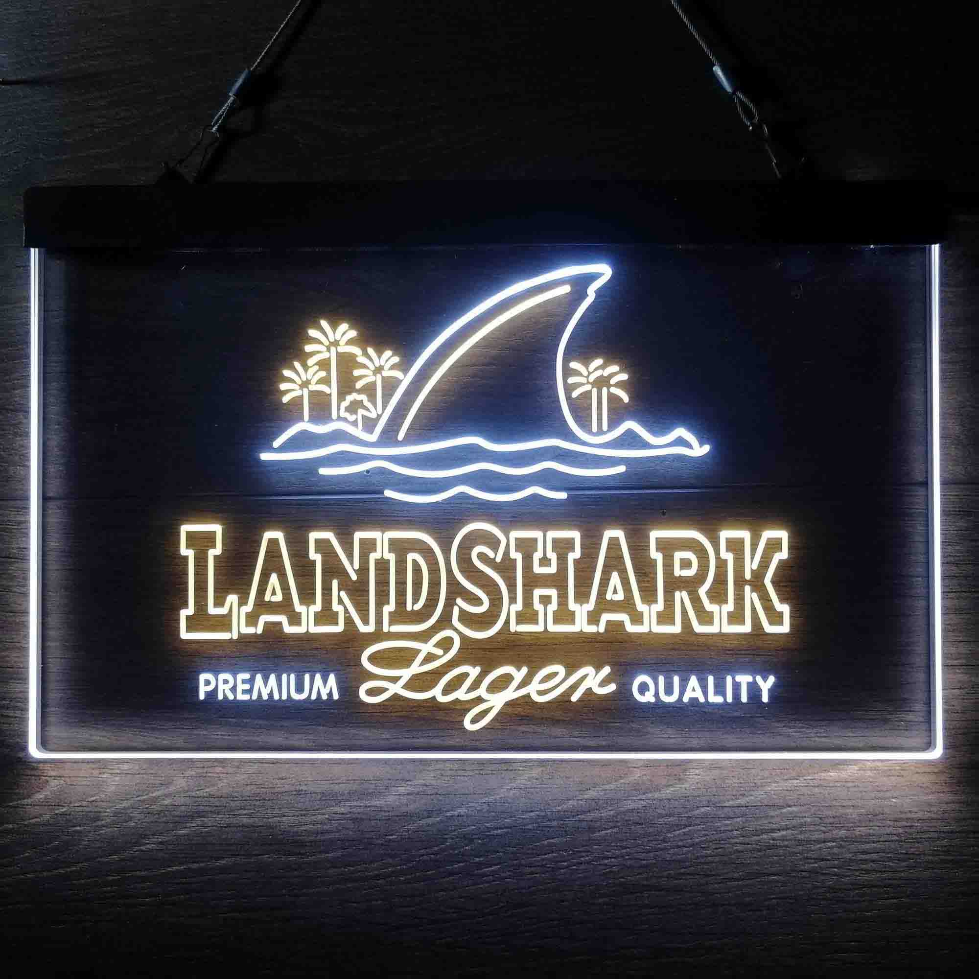 Landshark Lager Premium Quality Dual Color LED Neon Sign ProLedSign