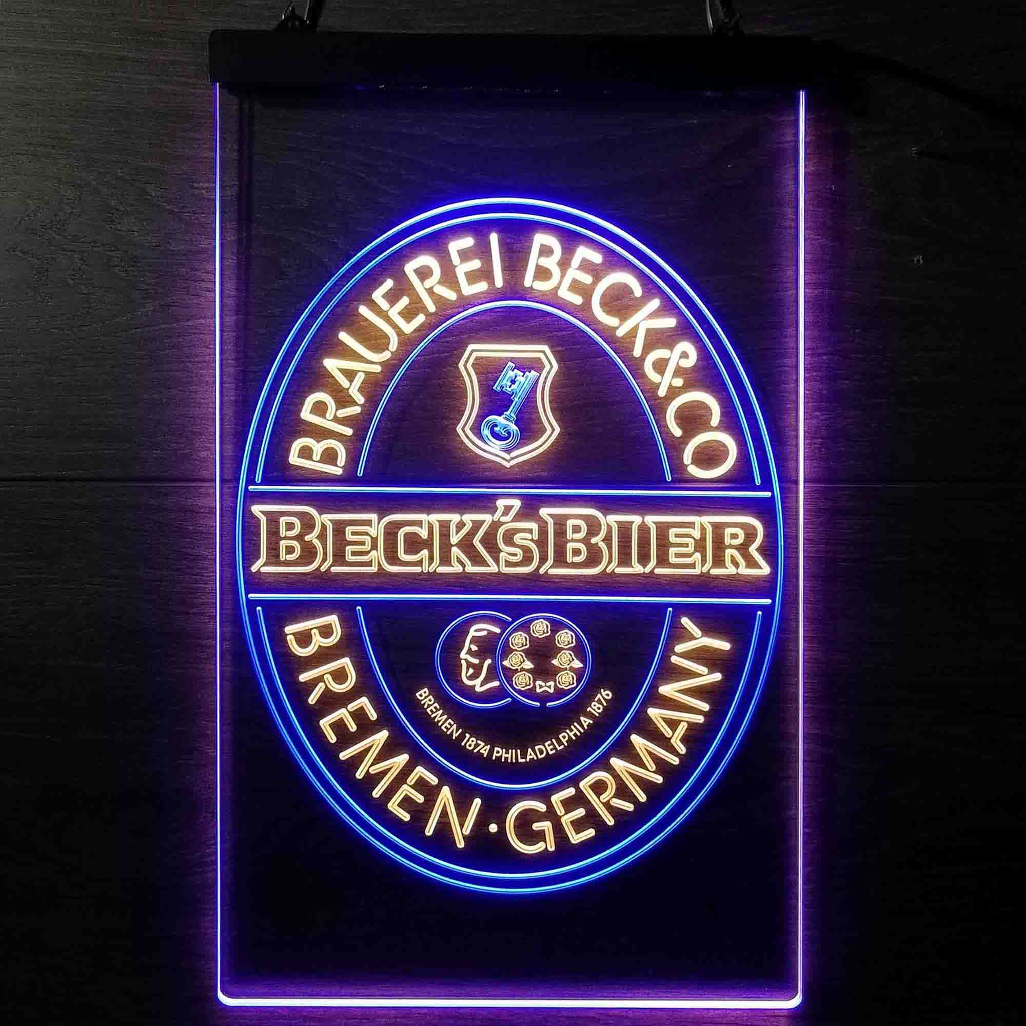 Beck's Bier Beer Dual Color LED Neon Sign ProLedSign
