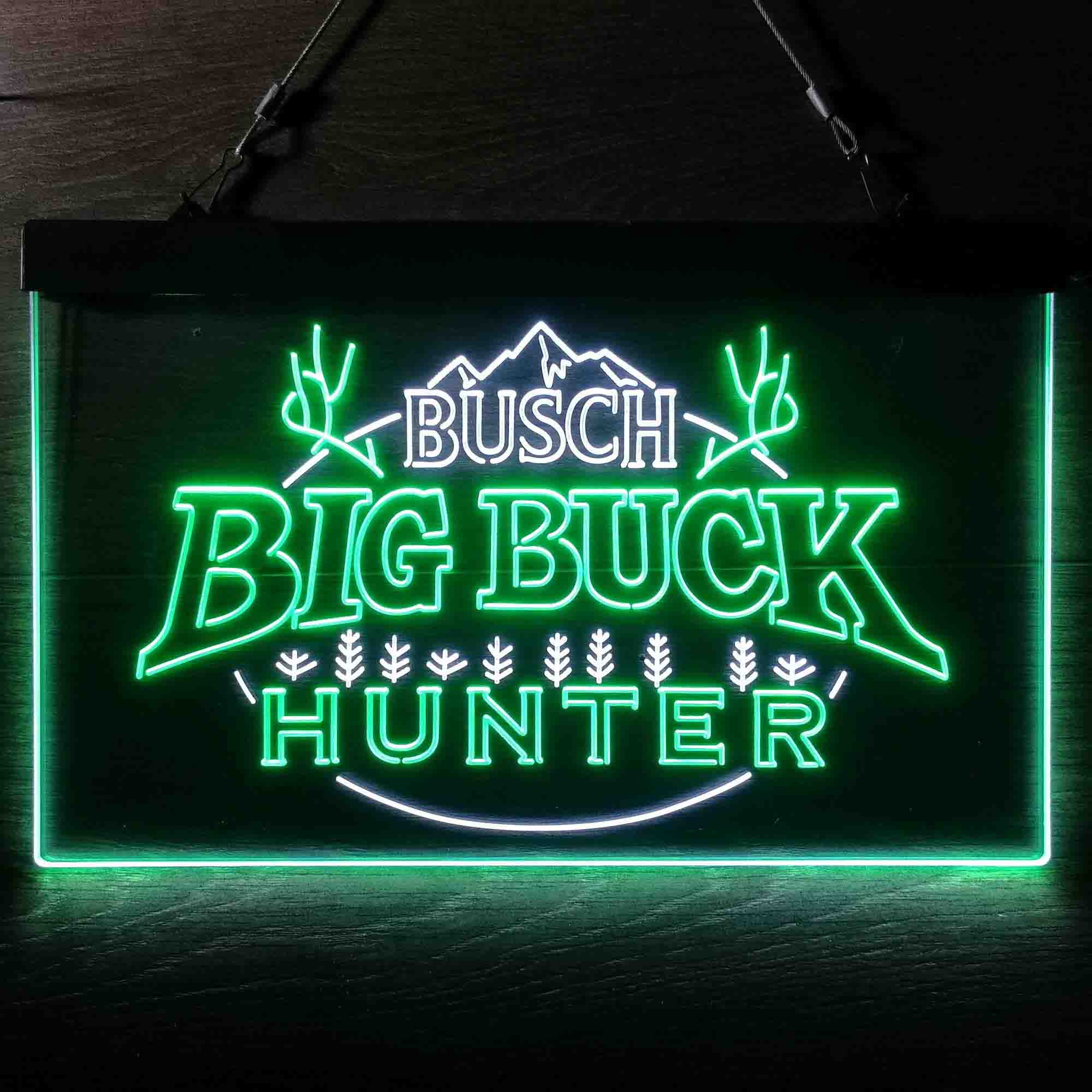 Busch Big Buck Deer Hunter Neon-Like LED Sign