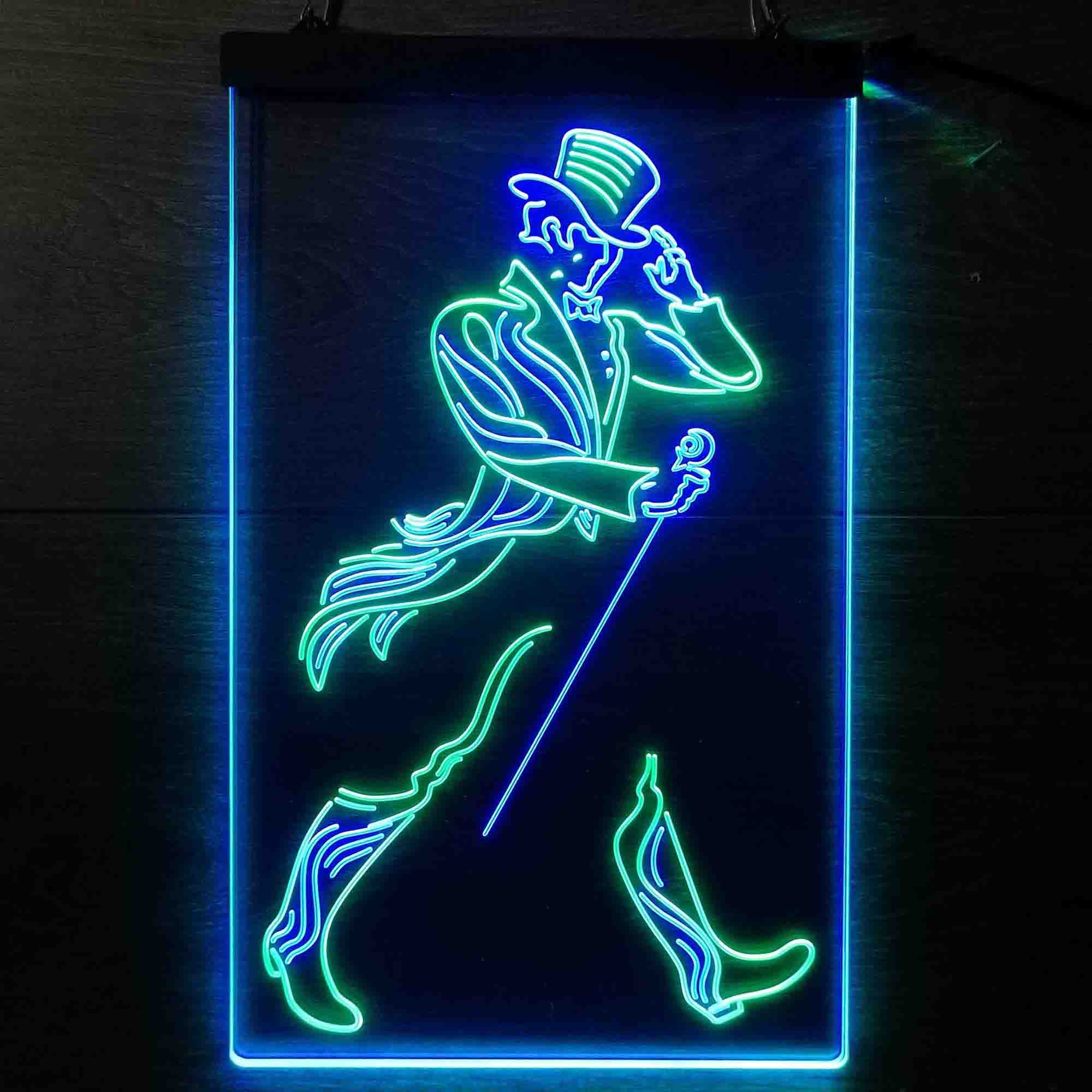 WonderfulLife Scotch Whisky Neon Sign for Johnnie Walker in Bar Pub Man WonderfulLife Scotch Whisky Neon Sign for Johnnie Walker in Bar Pub Man