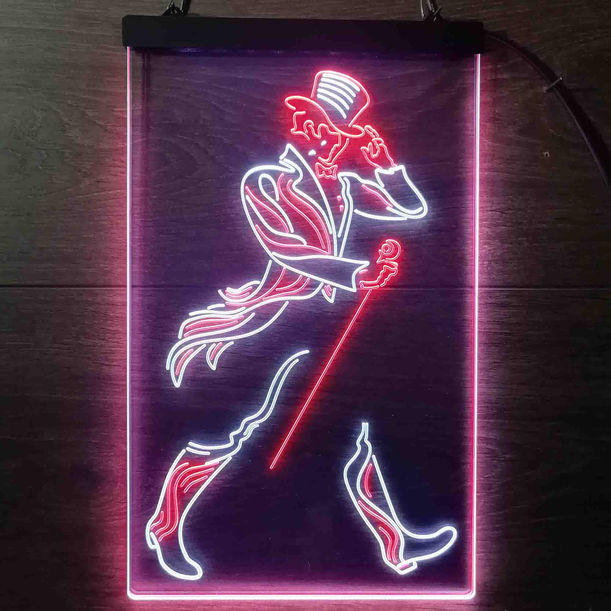 Wonderfullife Scotch Whisky Neon Sign for Johnnie Walker in Bar Pub Man Wonderfullife Scotch Whisky Neon Sign for Johnnie Walker in Bar Pub Man