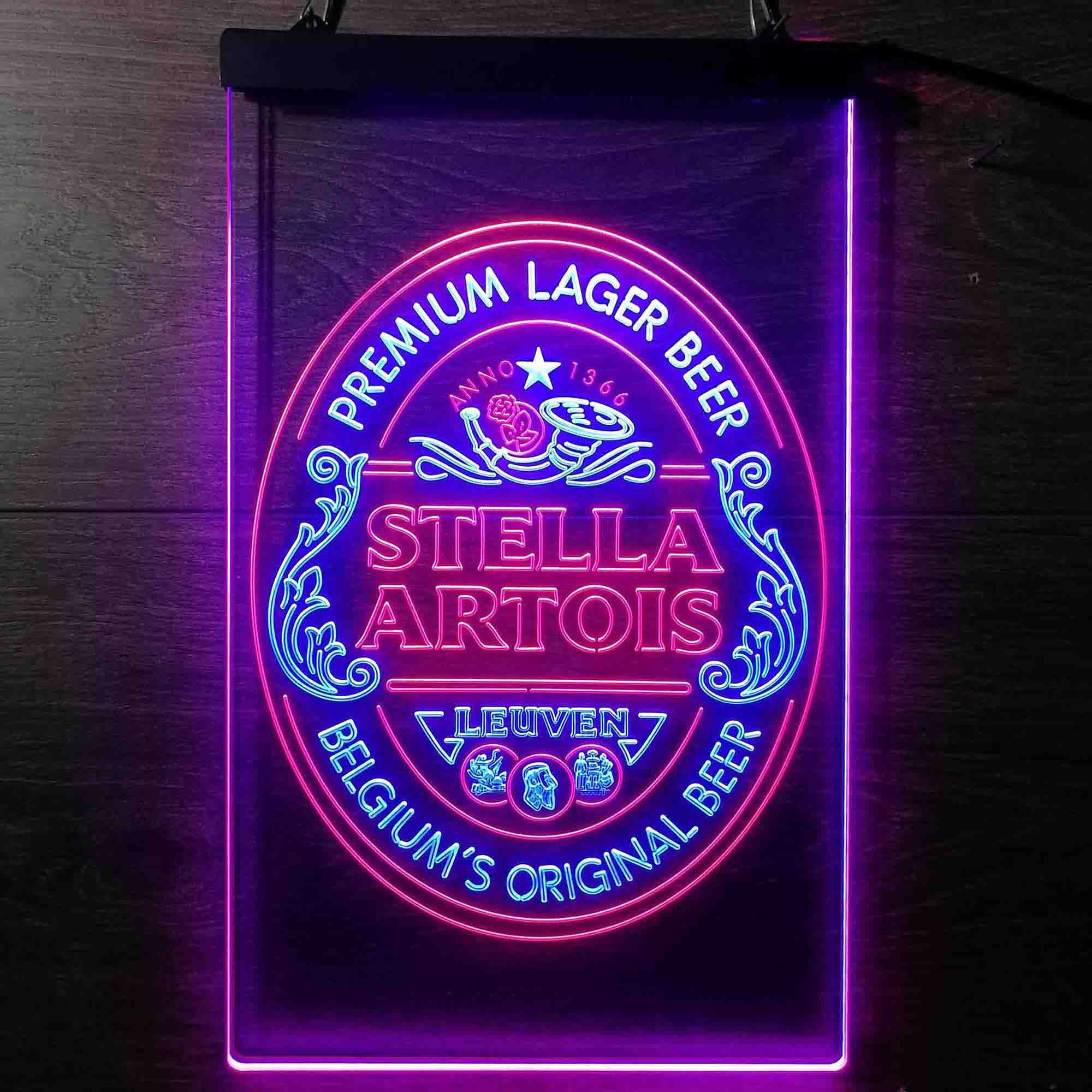 Stella Artois Larger Beer Dual Color LED Neon Sign ProLedSign