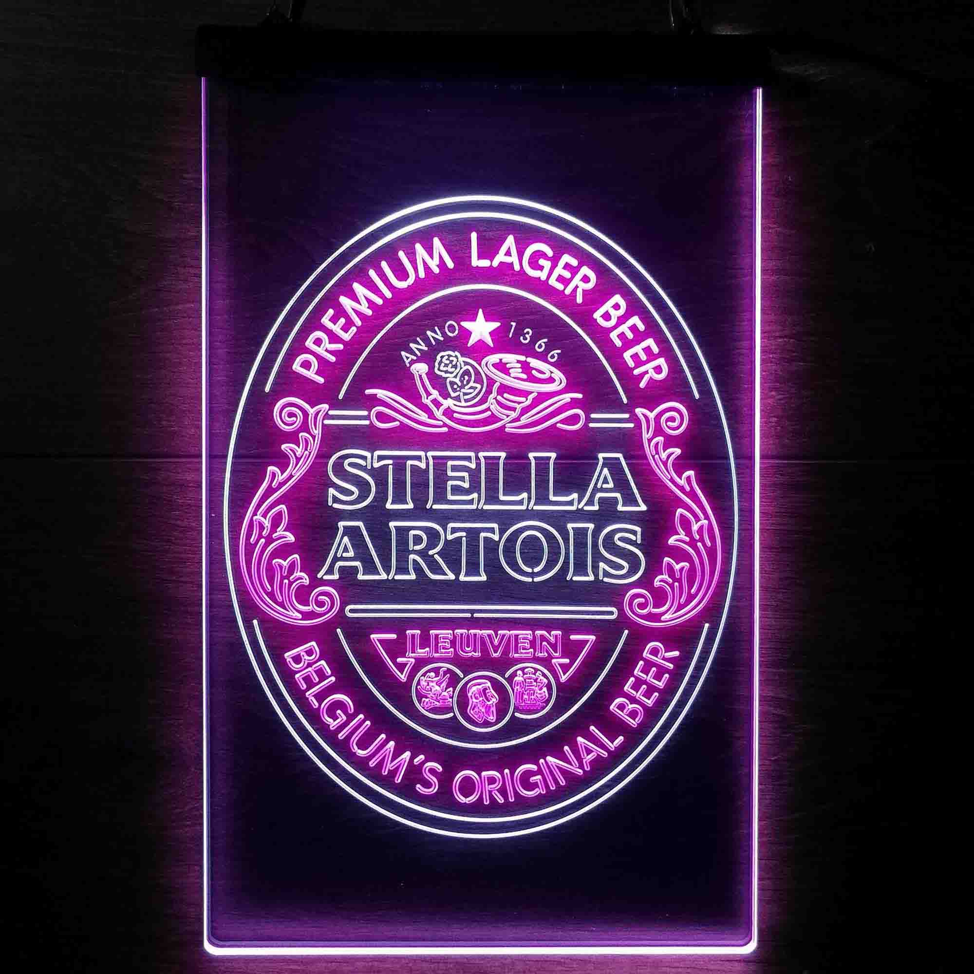 Stella Artois Larger Beer Dual Color LED Neon Sign ProLedSign