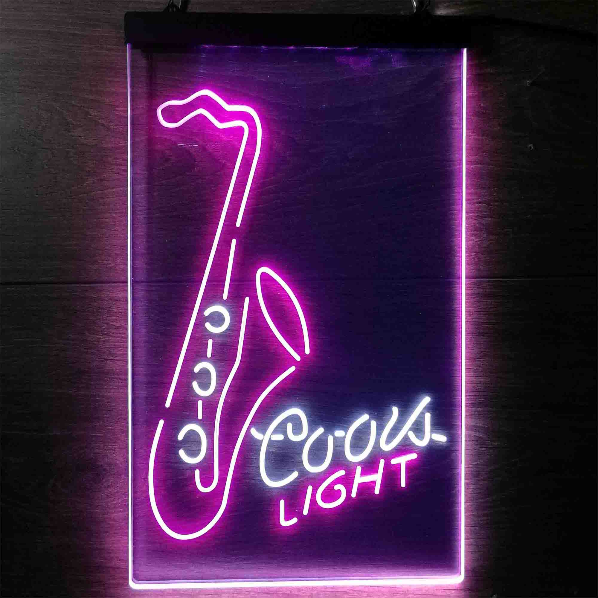 Coors Lite Saxophone Neon-Like LED Sign