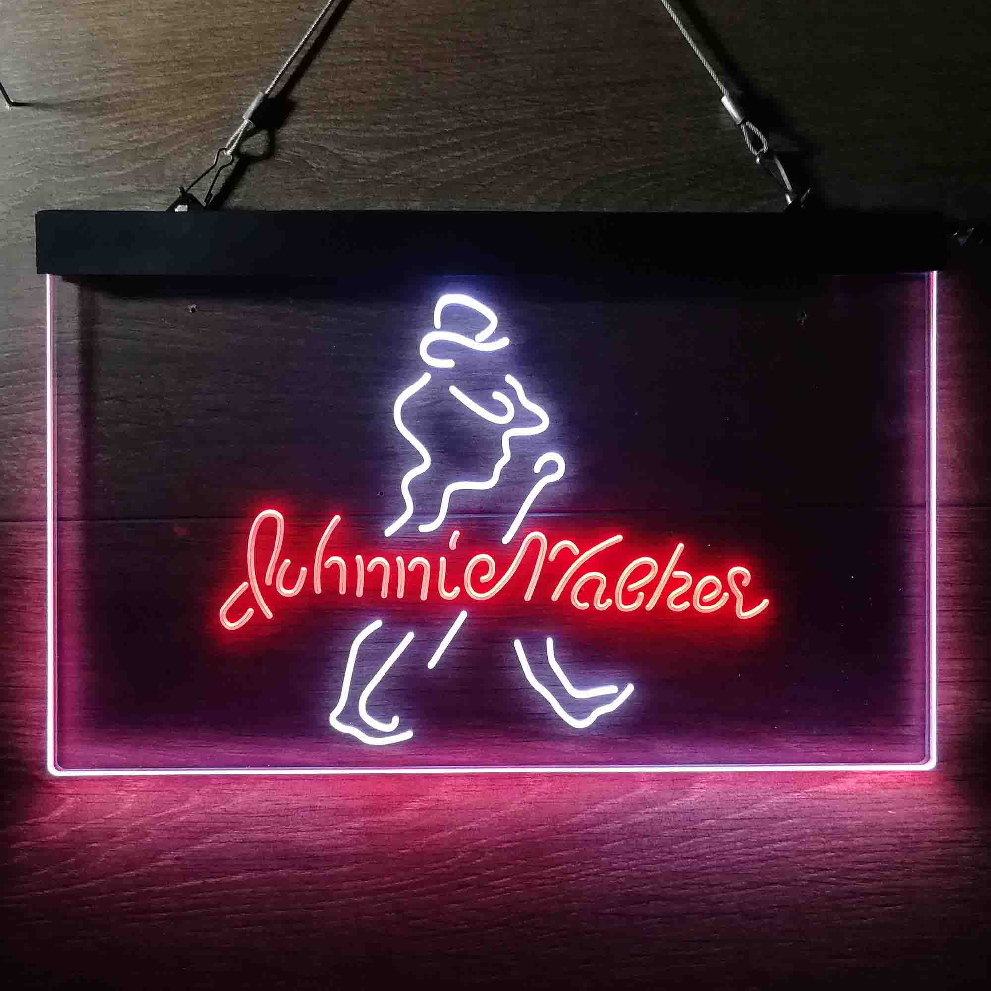 Johnnie Walker Line Logo Right Dual Color LED Neon Sign ProLedSign