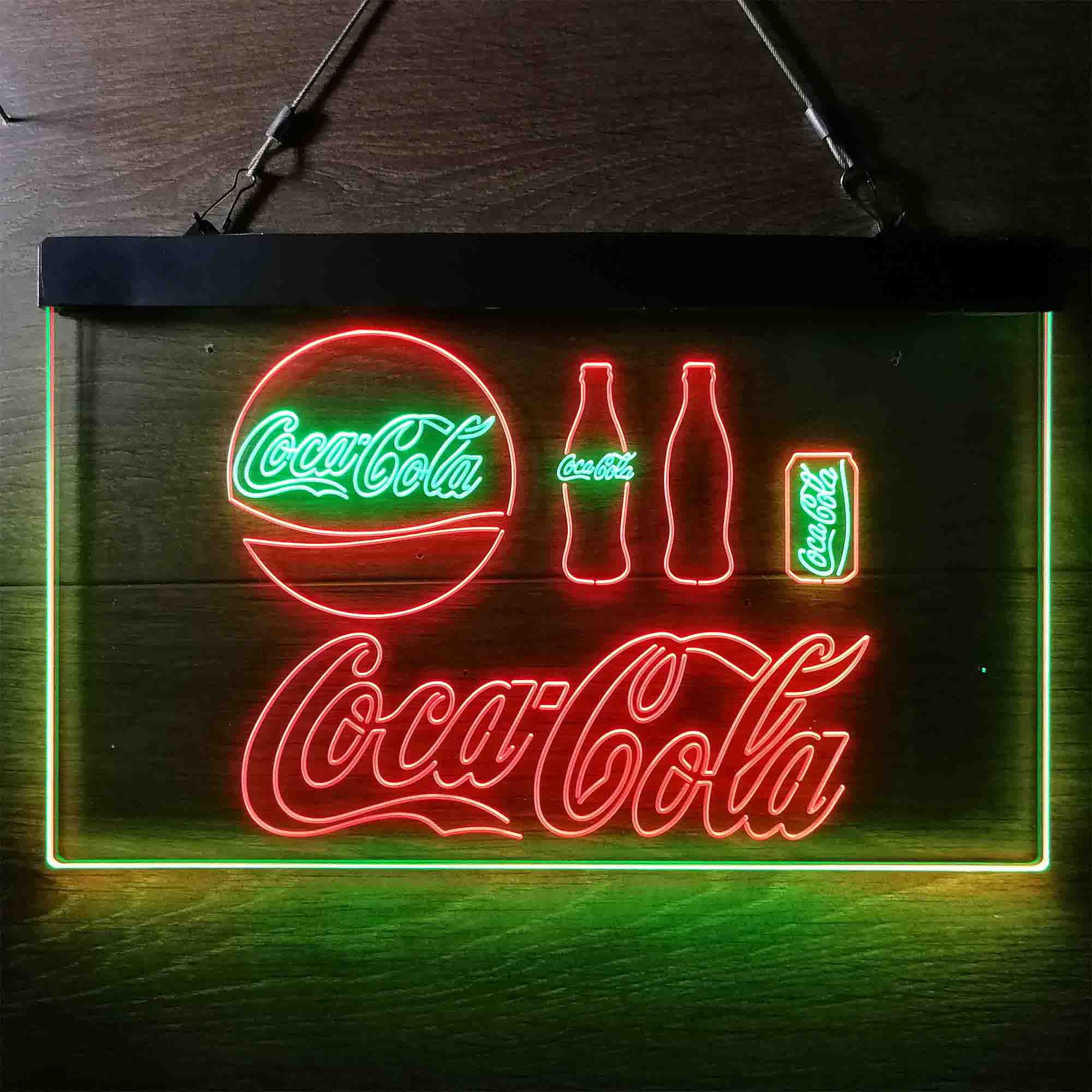 Coca Cola Collection Logo Dual Color LED Neon Sign ProLedSign