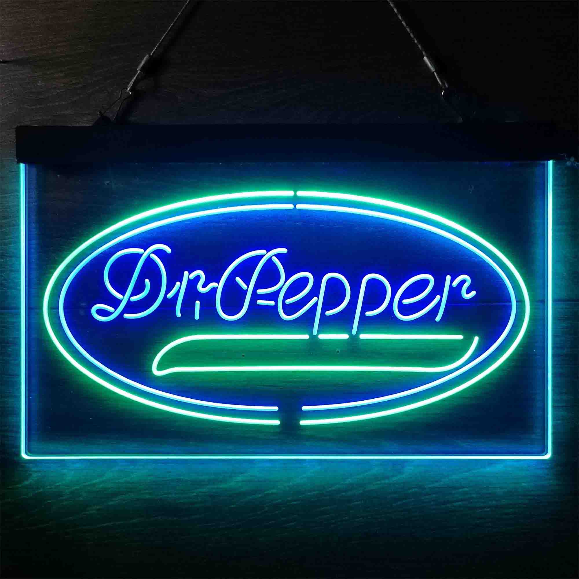 Dr Pepper Soft Drink Dual Color LED Neon Sign ProLedSign