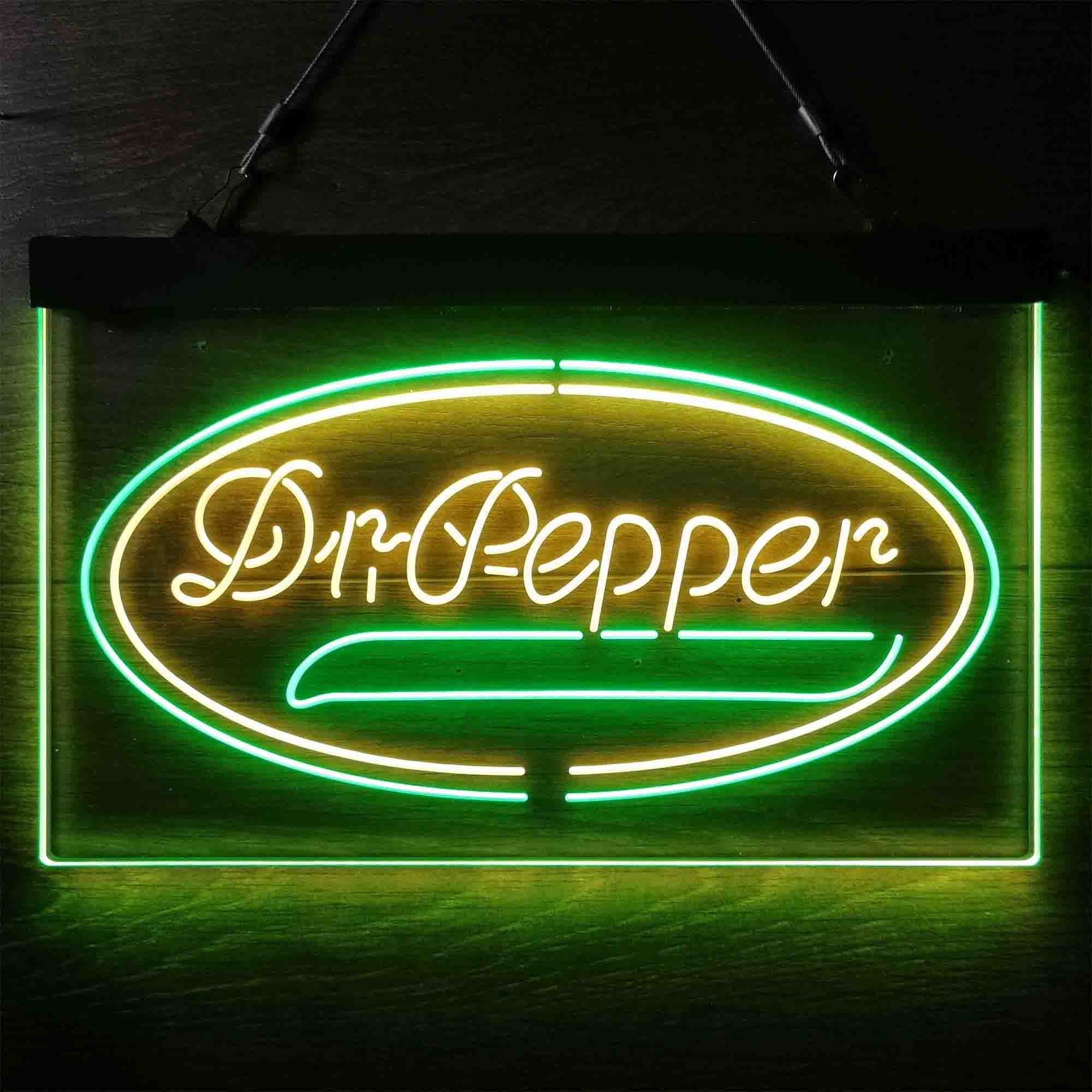 Dr Pepper Soft Drink Dual Color LED Neon Sign ProLedSign