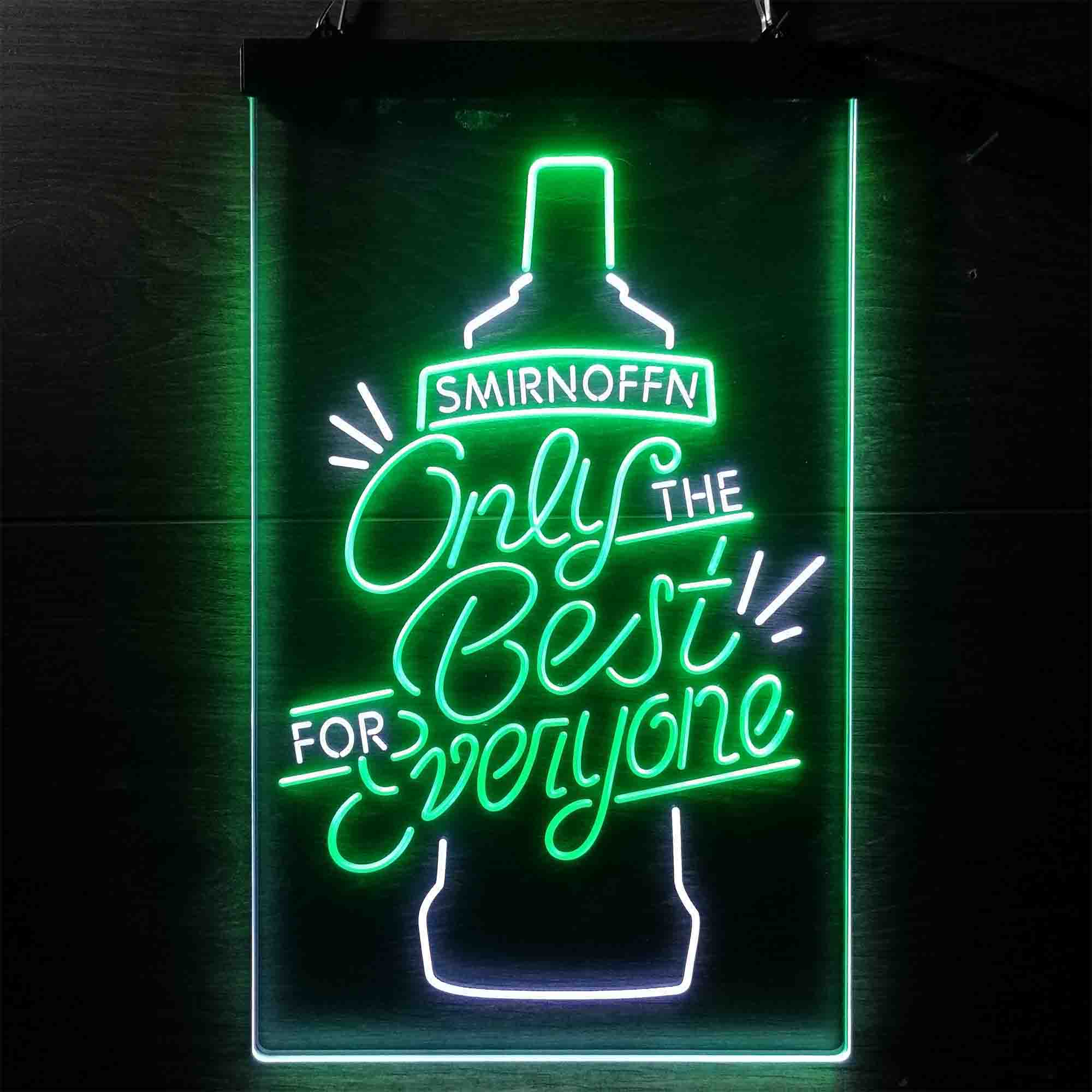 Smirnoff Only The Best For Everyone Dual Color LED Neon Sign ProLedSign