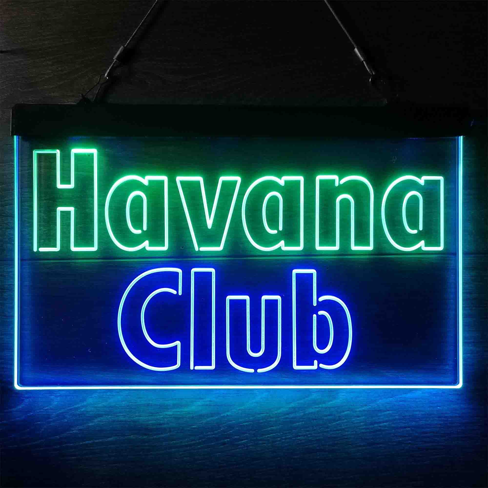 Havana Club Block Script Dual Color LED Neon Sign ProLedSign