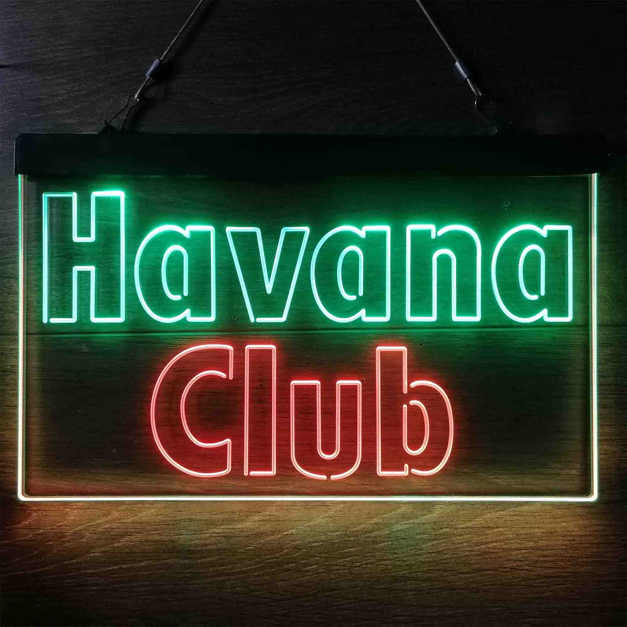 Havana Club Block Script Dual Color LED Neon Sign ProLedSign