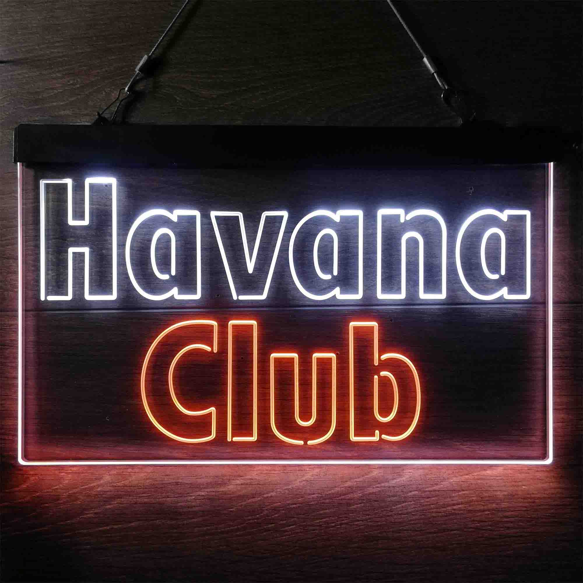 Havana Club Block Script Dual Color LED Neon Sign ProLedSign