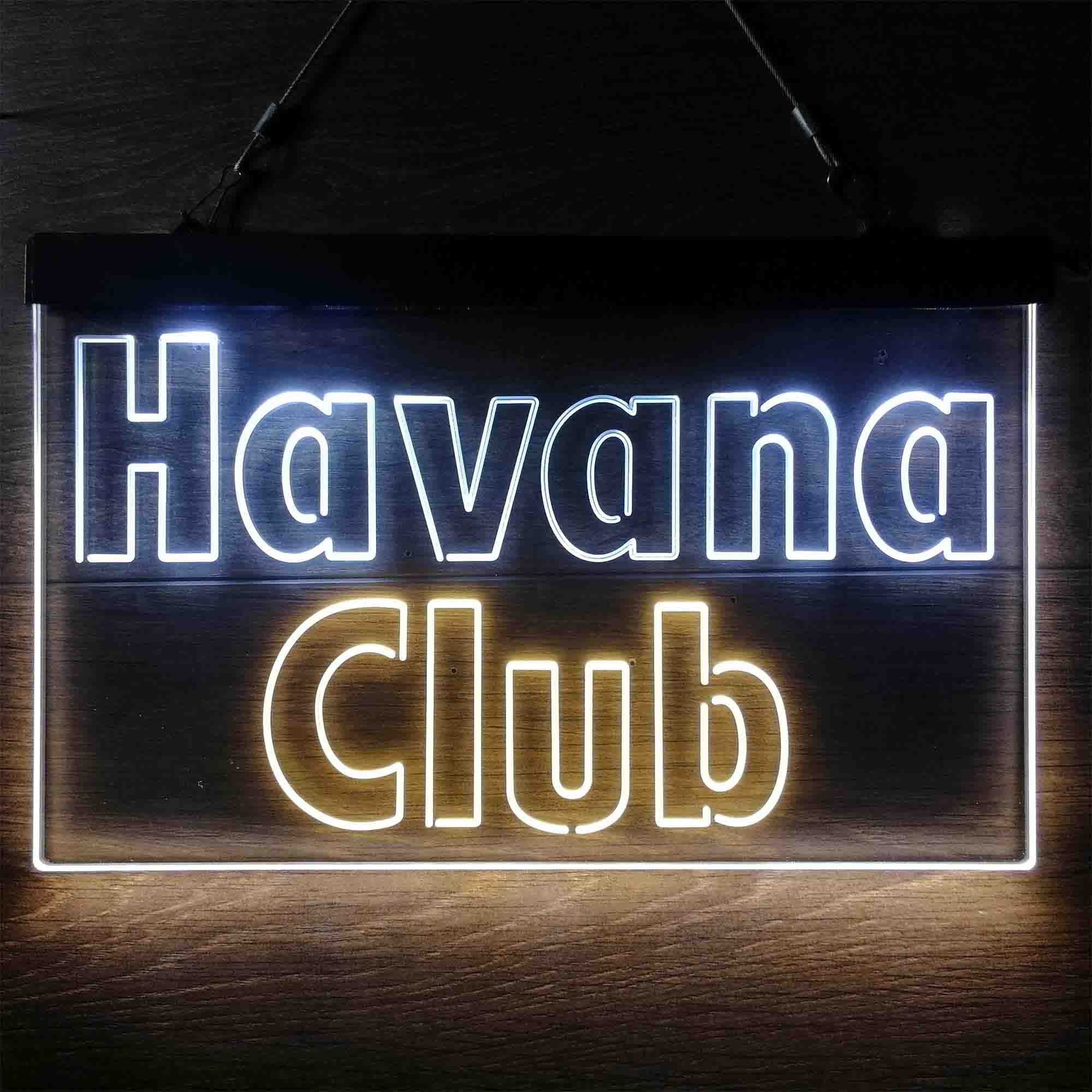 Havana Club Block Script Dual Color LED Neon Sign ProLedSign