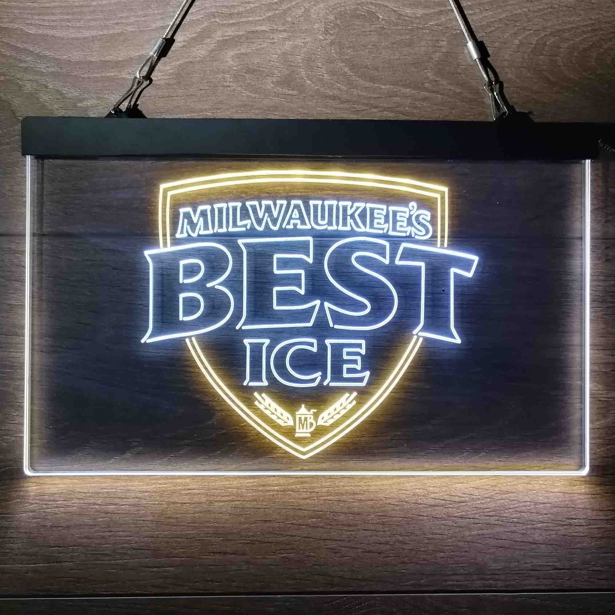 Milwakuee's Best Ice Beer Neon-Like LED Sign