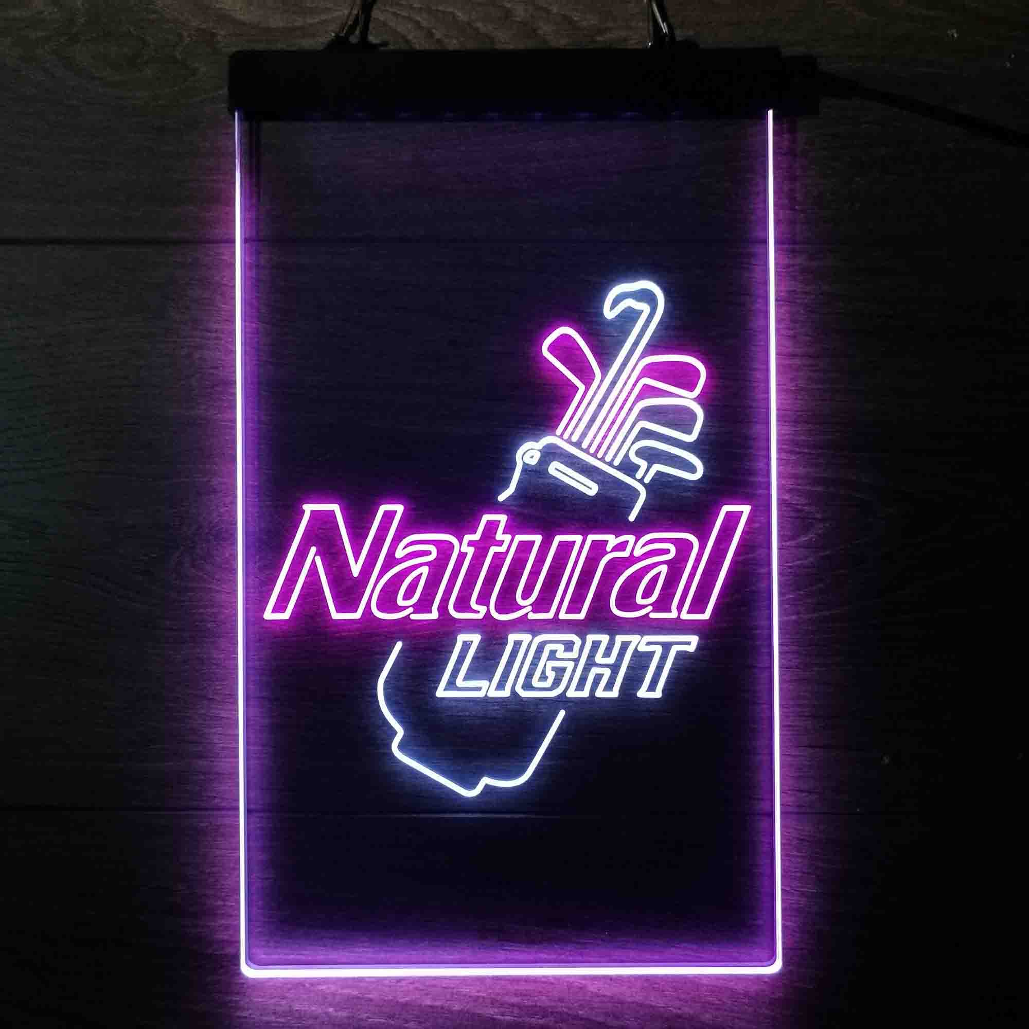 Natural Light Golf Bag Neon LED Sign