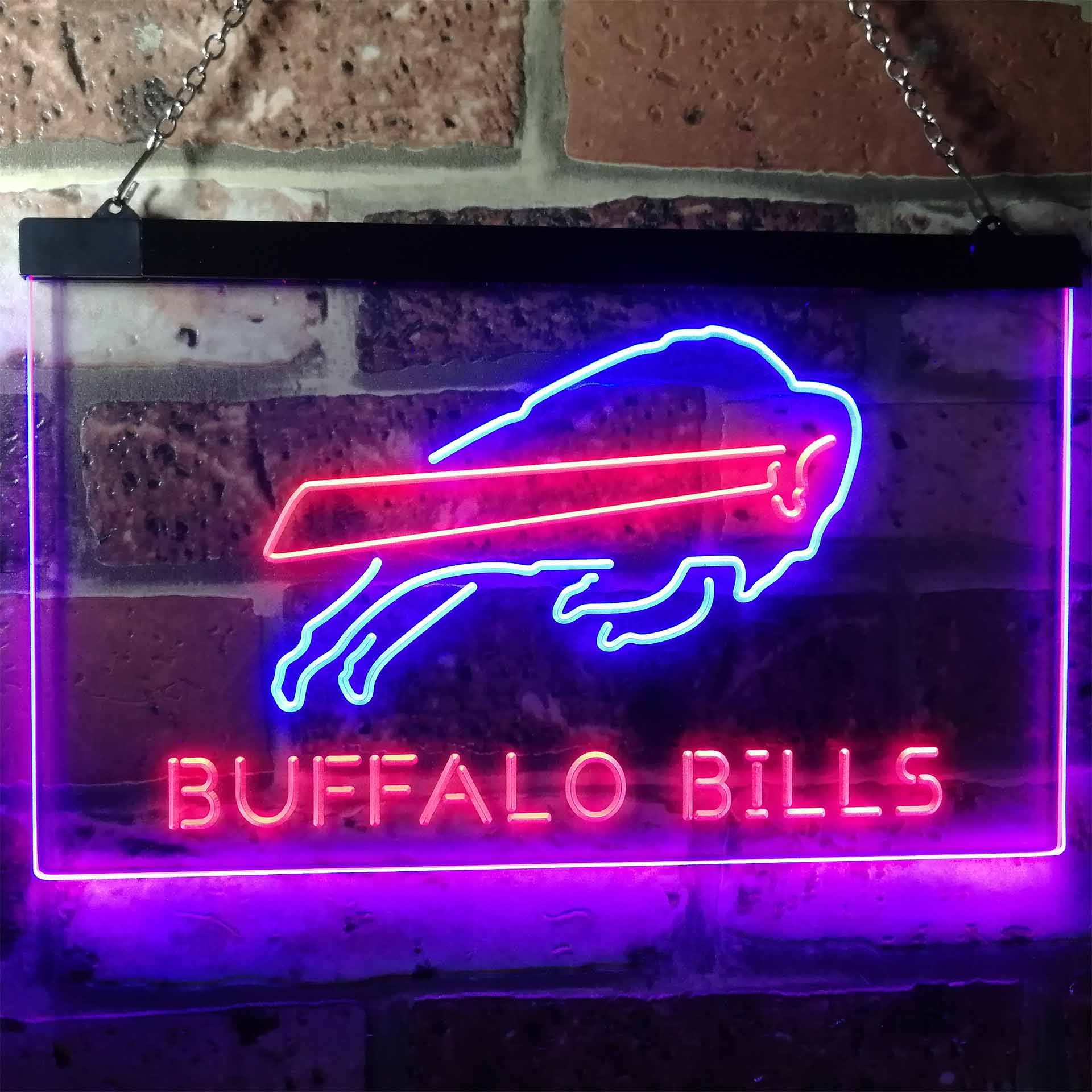 Buffalo Bills Football Bar Dual Color LED Neon Sign ProLedSign