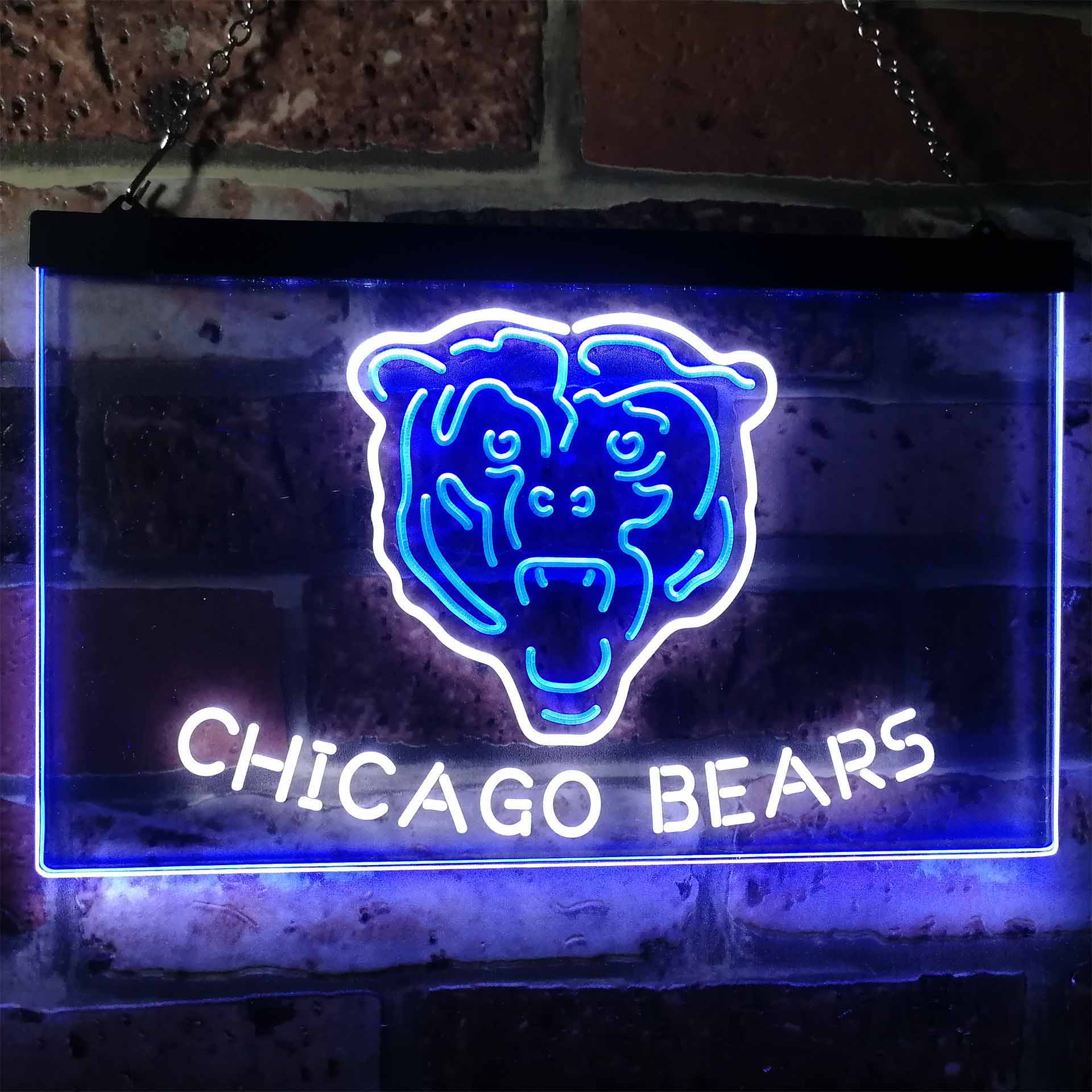 Chicago Bears Football Bar Dual Color LED Neon Sign ProLedSign