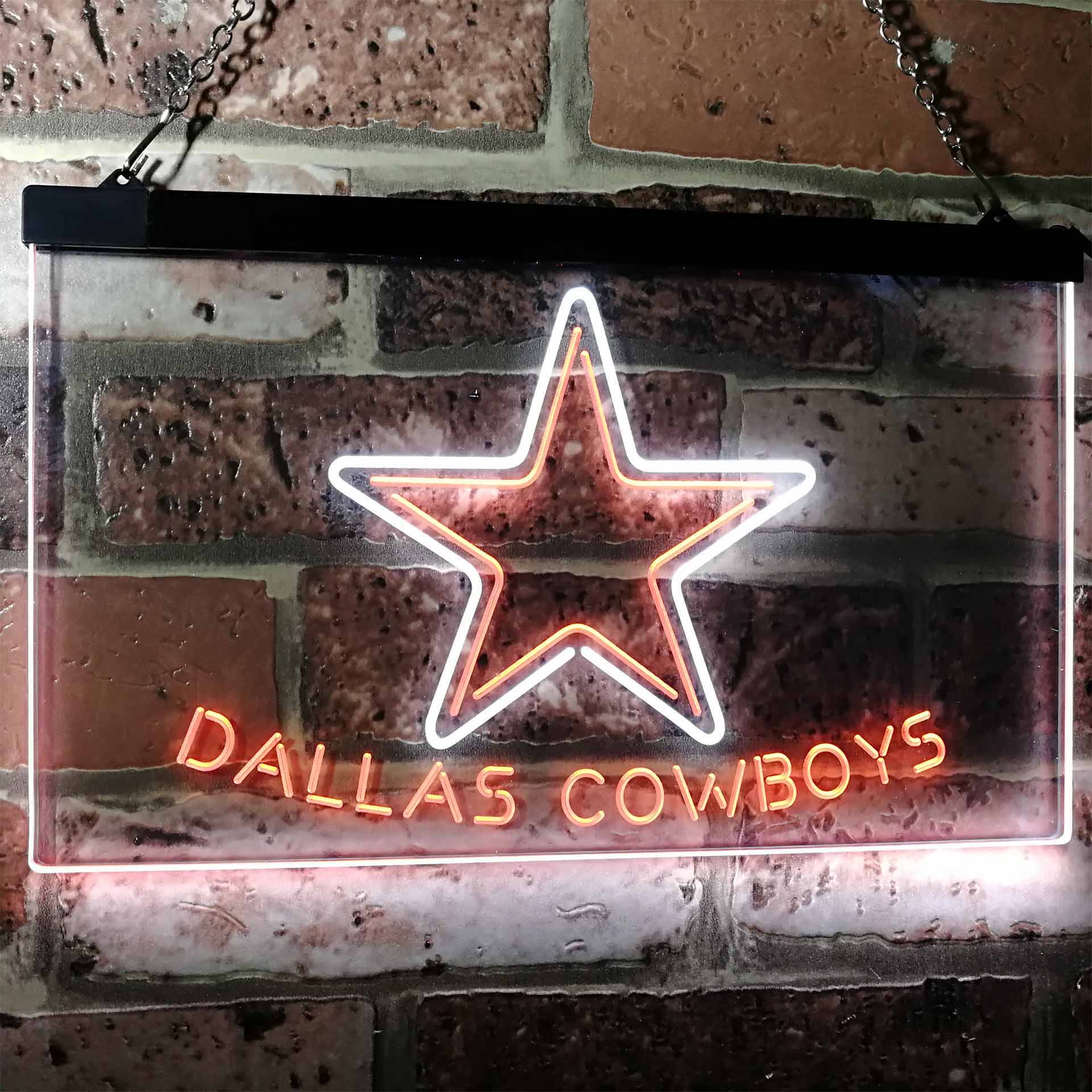 Dallas Cowboys Football Bar Decor Dual Color LED Neon Sign ProLedSign