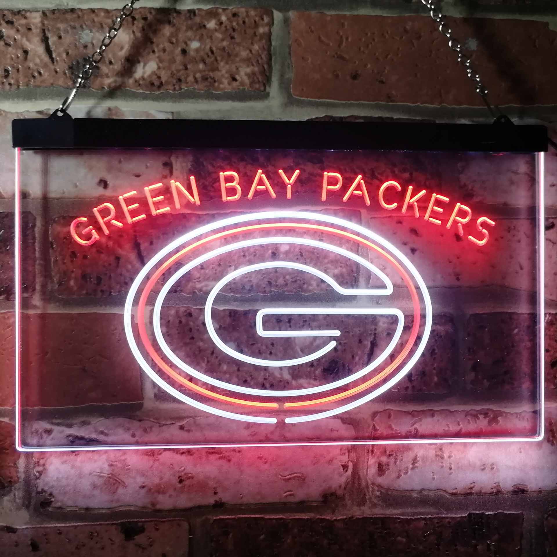 Green Bay Packers Football Bar Decor Dual Color LED Neon Sign ProLedSign