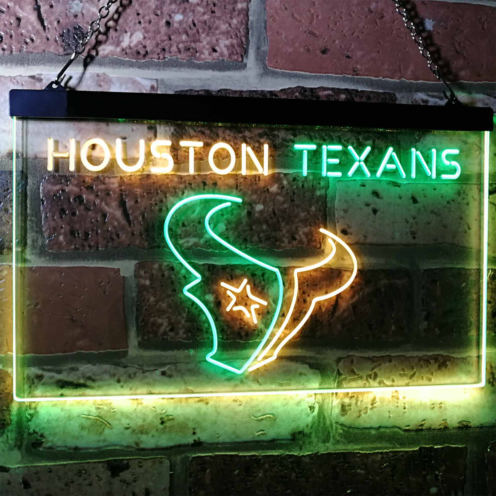 Houston Texans Football Bar Dual Color LED Neon Sign ProLedSign