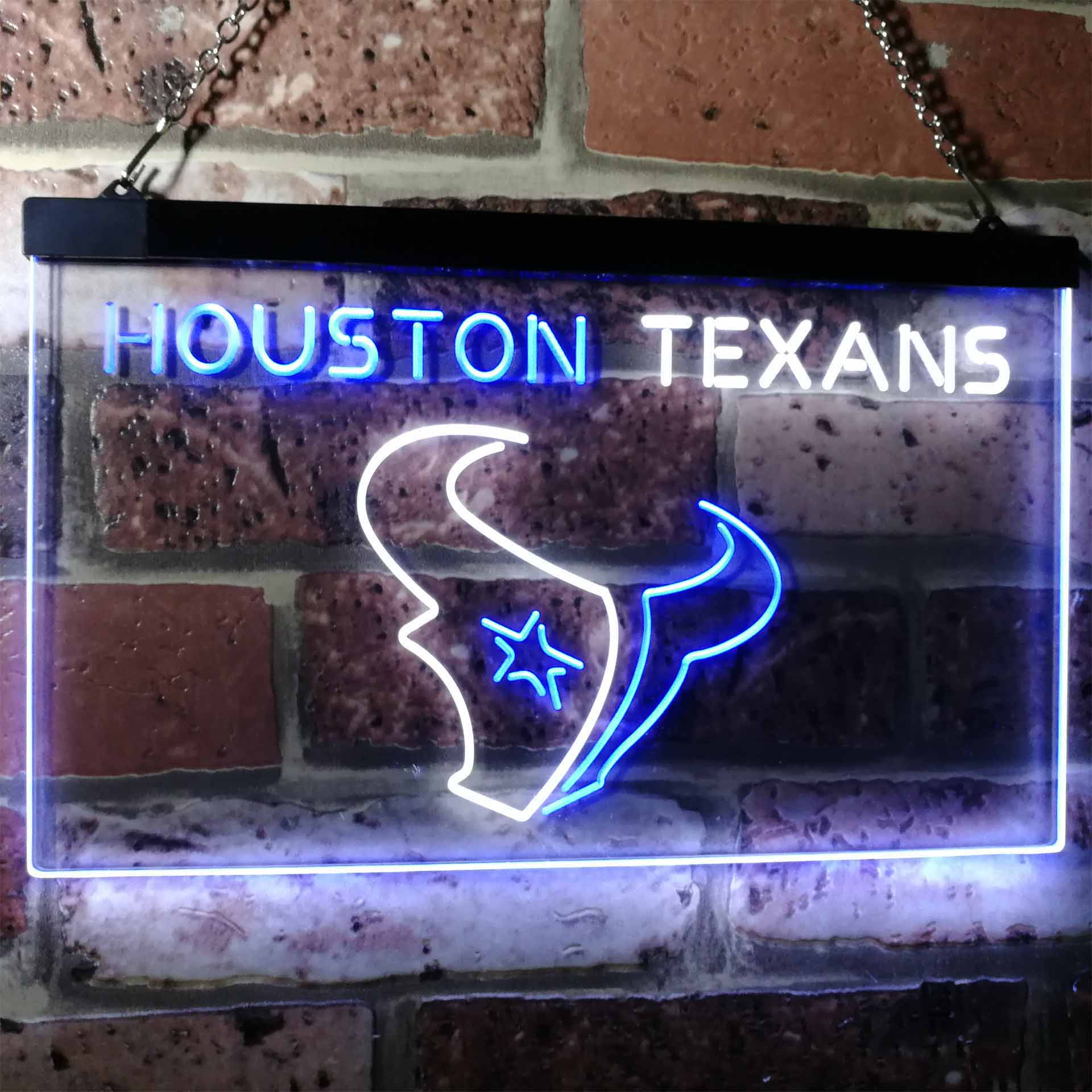 Houston Texans Football Bar Dual Color LED Neon Sign ProLedSign