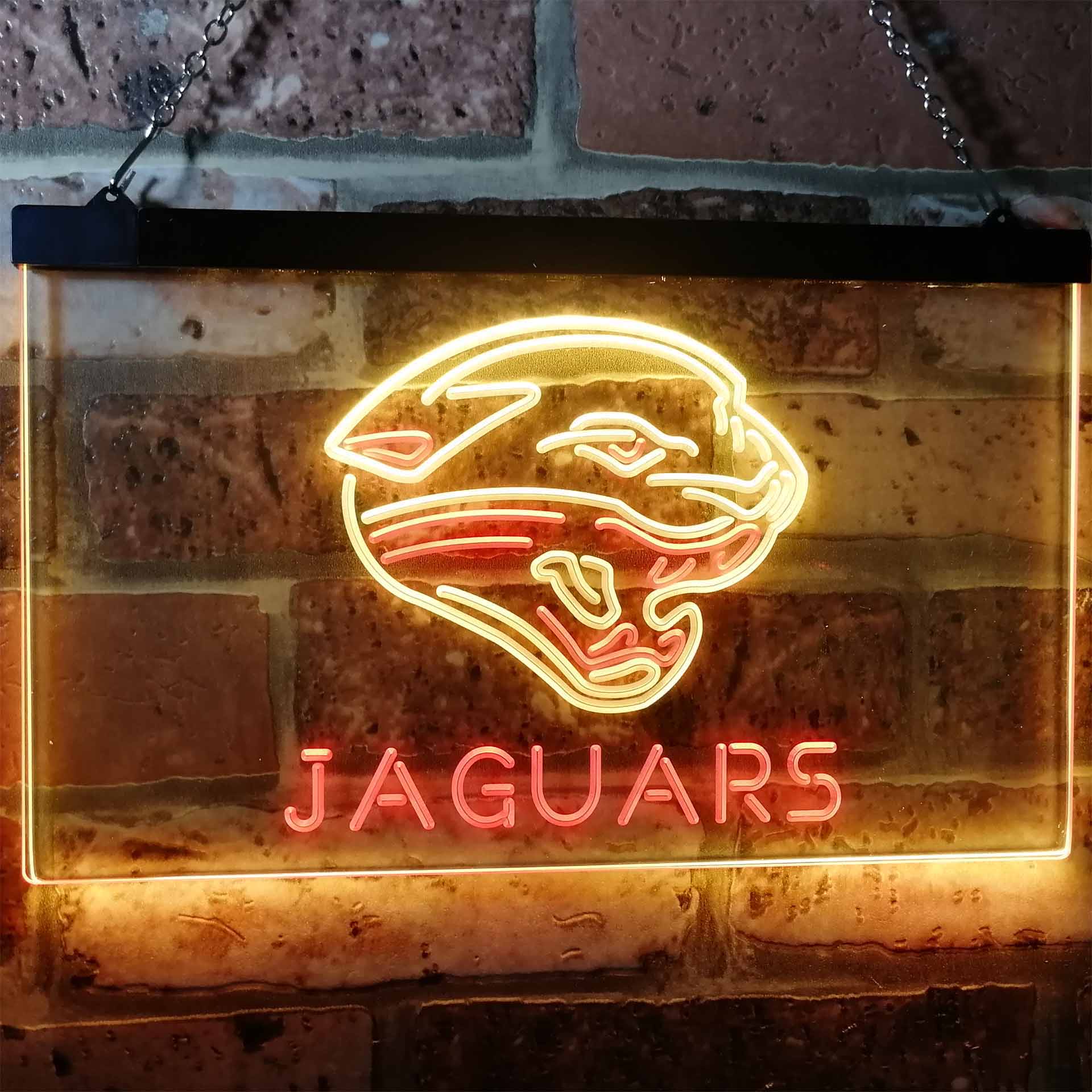 Jacksonville Jaguars Football Bar Decor Dual Color LED Neon Sign ProLedSign