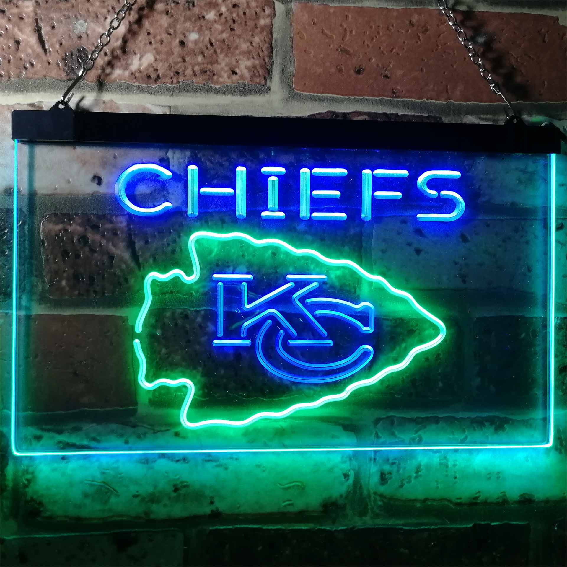 Kansas City Chiefs Football Bar Decor Dual Color LED Neon Sign ProLedSign