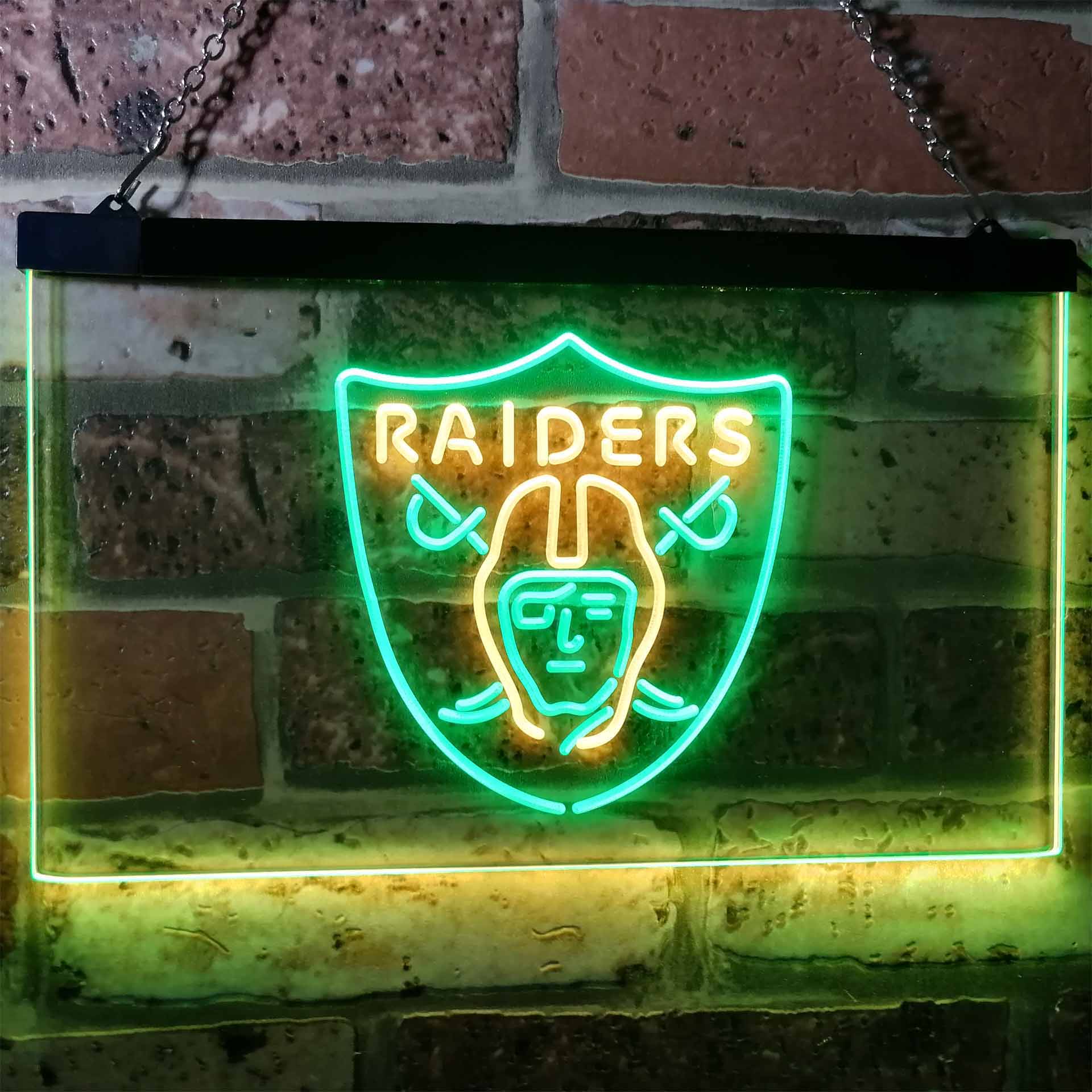 NFL LAS VEGAS RAIDERS LED Neon Sign for Game Room,Office,Bar,Man