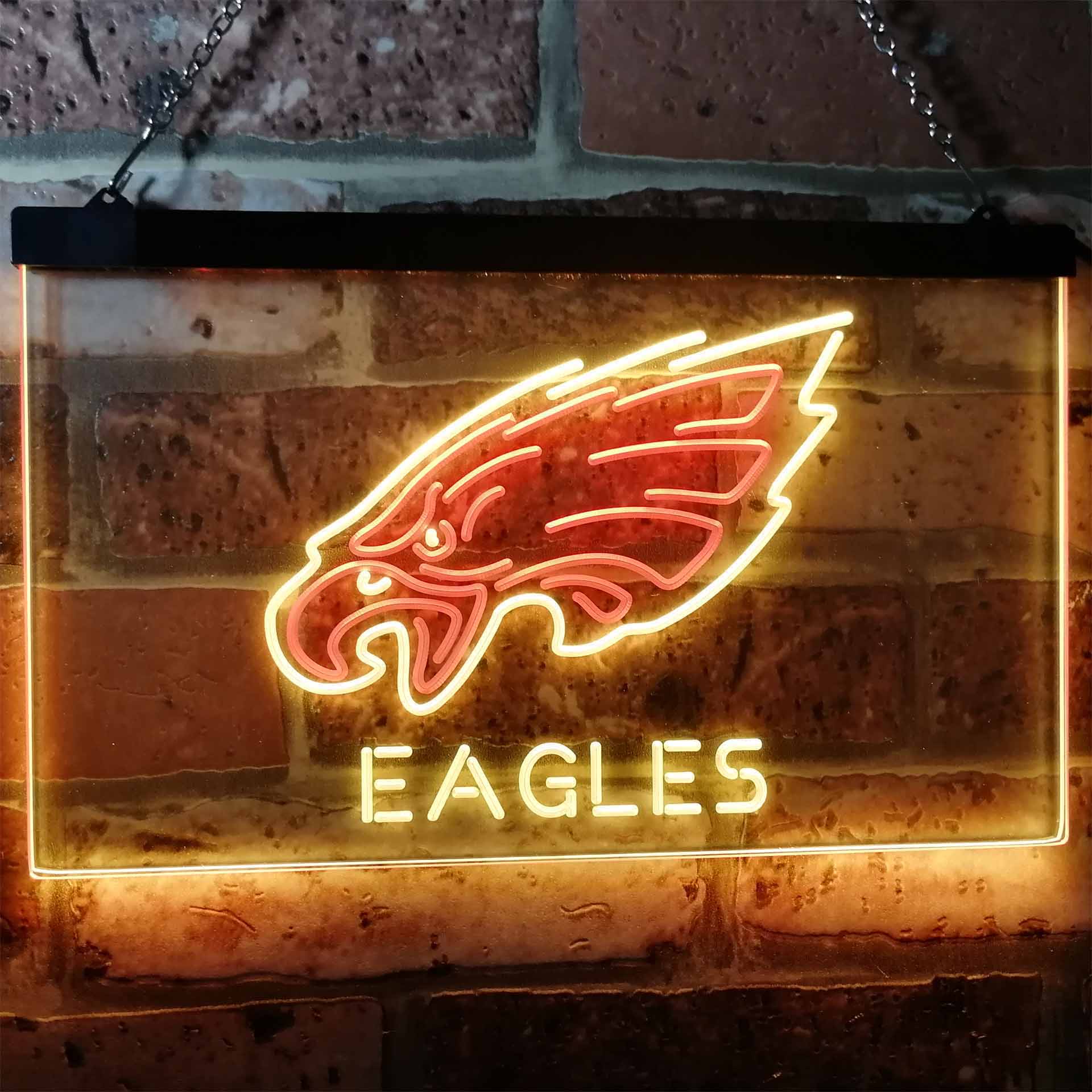 Philadelphia Eagles Football Bar Decor Dual Color LED Neon Sign ProLedSign