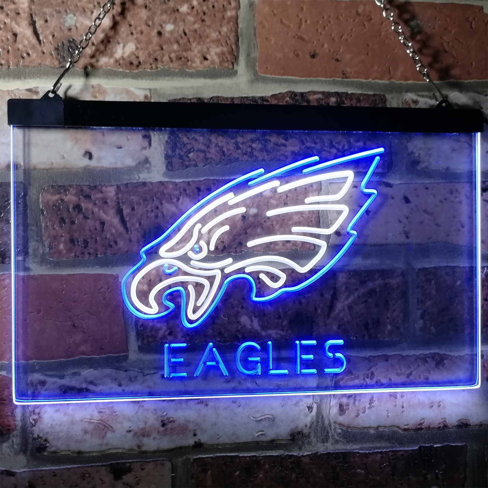 Philadelphia Eagles Football Bar Decor Dual Color LED Neon Sign ProLedSign
