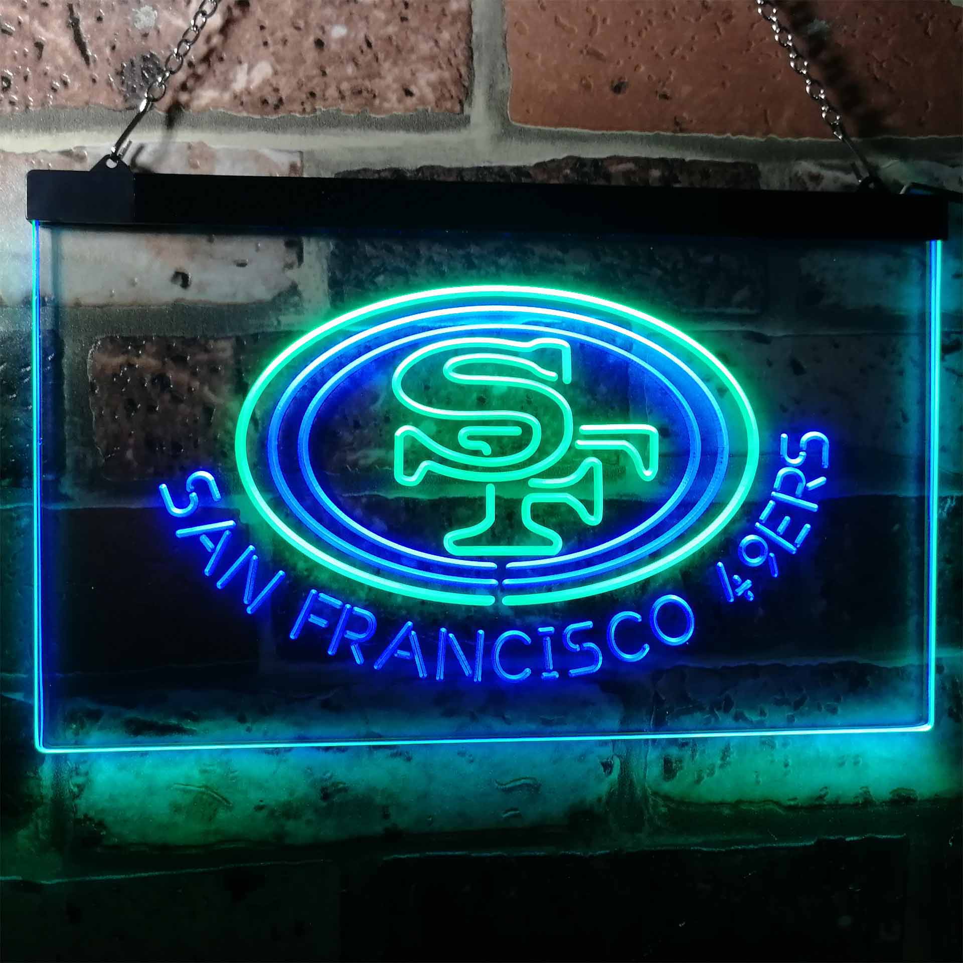 San Francisco 49ers Football Bar Decor Dual Color LED Neon Sign ProLedSign