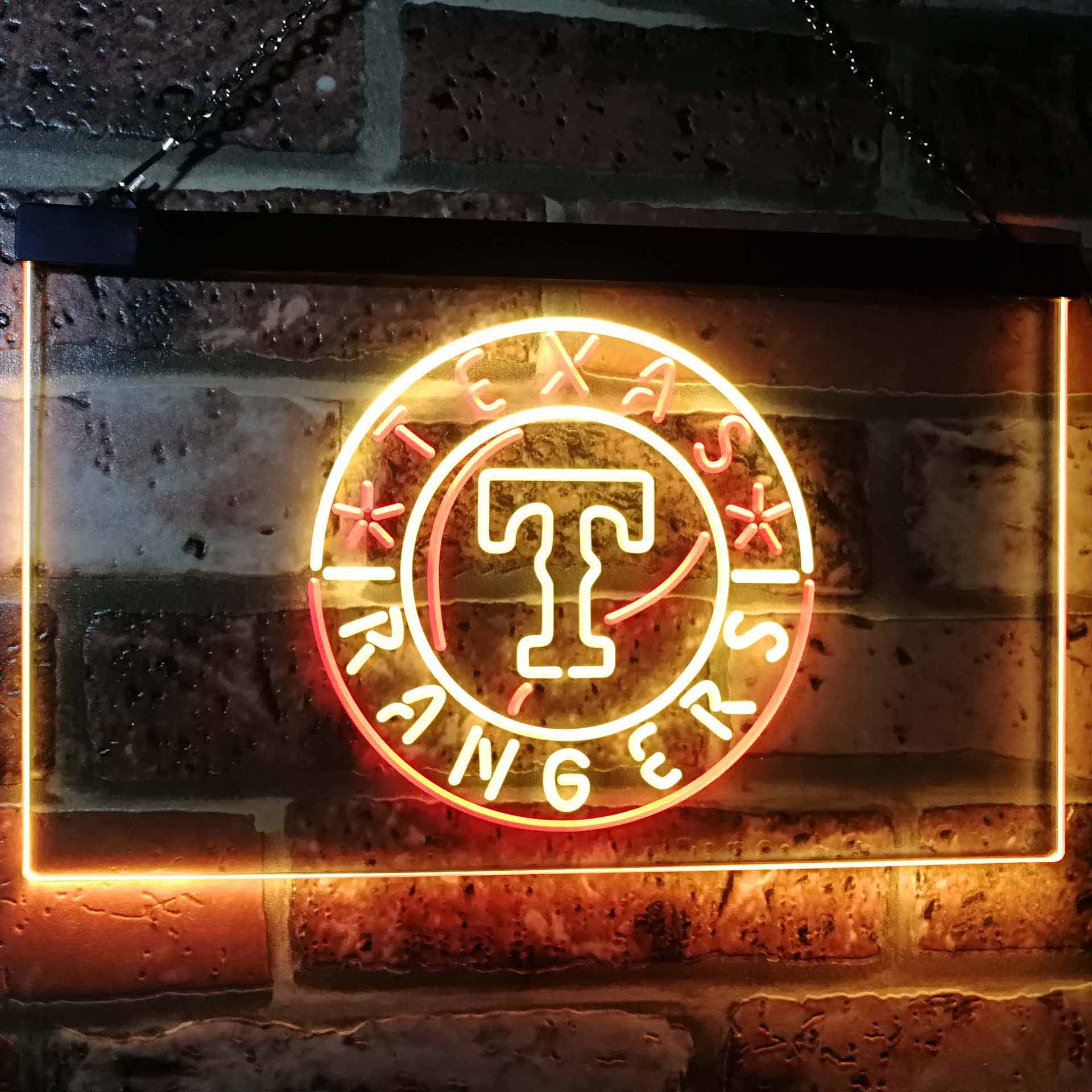 Texas Rangers Dual Color LED Neon Sign ProLedSign