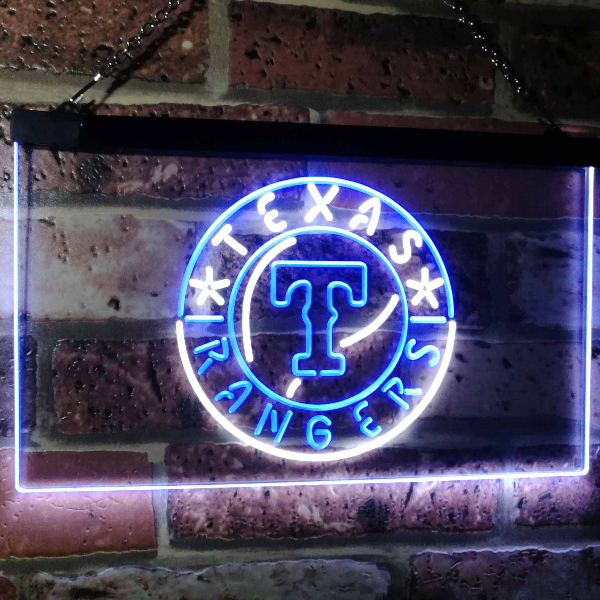 Texas Rangers Dual Color LED Neon Sign ProLedSign